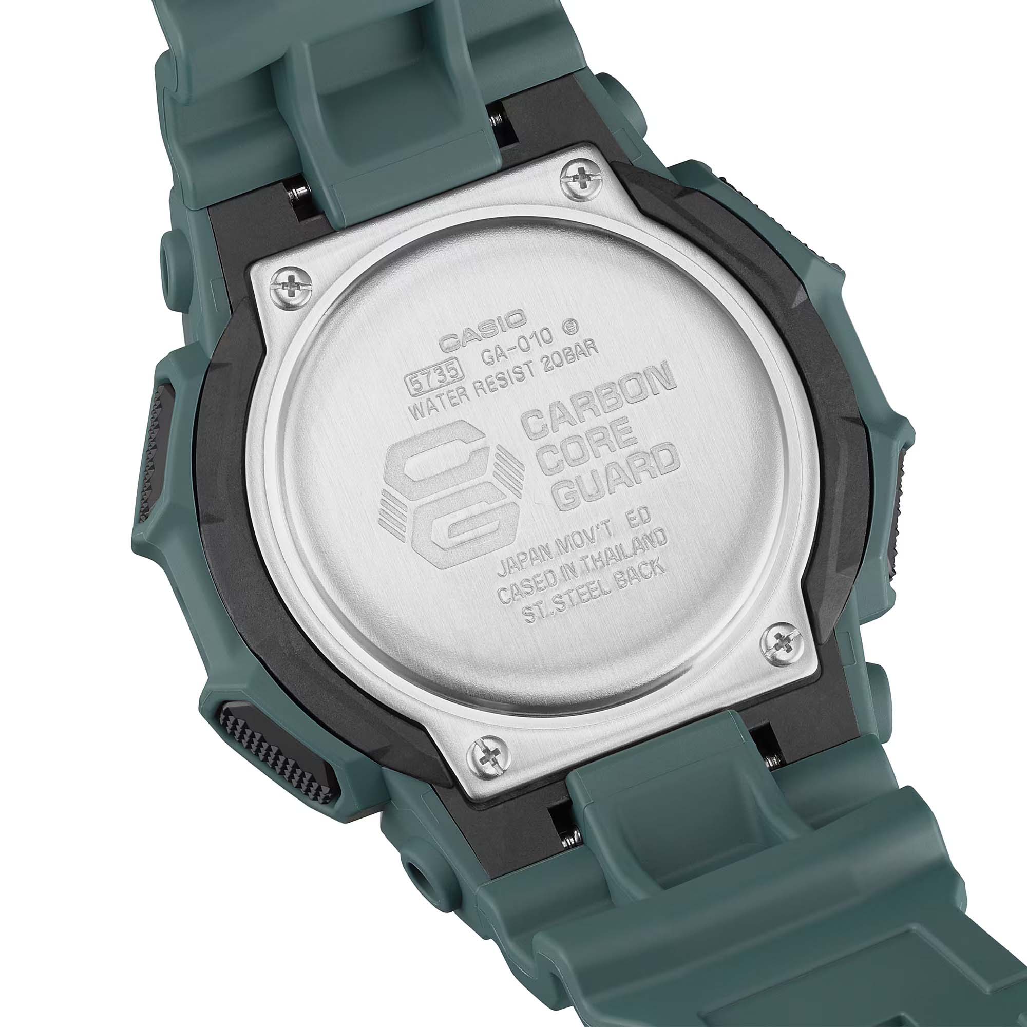 Casio Casio GA-010-2A, g-shock япония мужские часы на браслете пластик боковой вид
