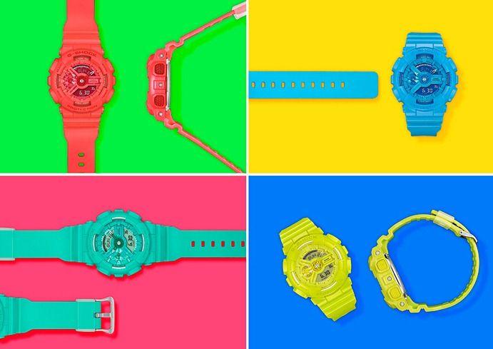 Casio Casio G-Shock GMA-S110VC-9A, g-shock япония женские часы на браслете пластик боковой вид