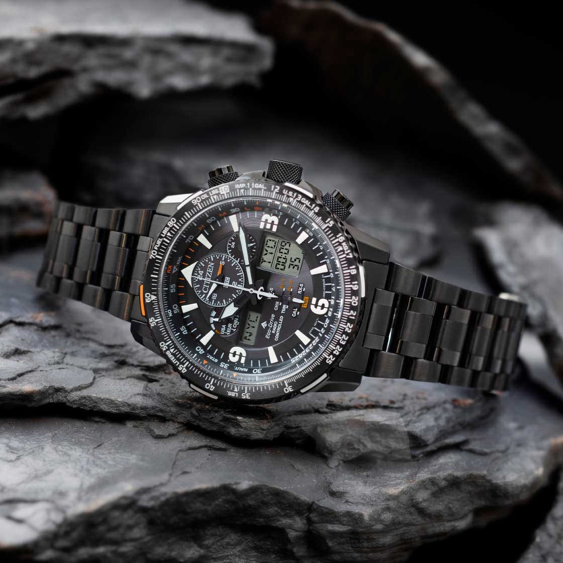Citizen Citizen Promaster JY8085-81E кварцевые мужские часы часы крупный план черный циферблата