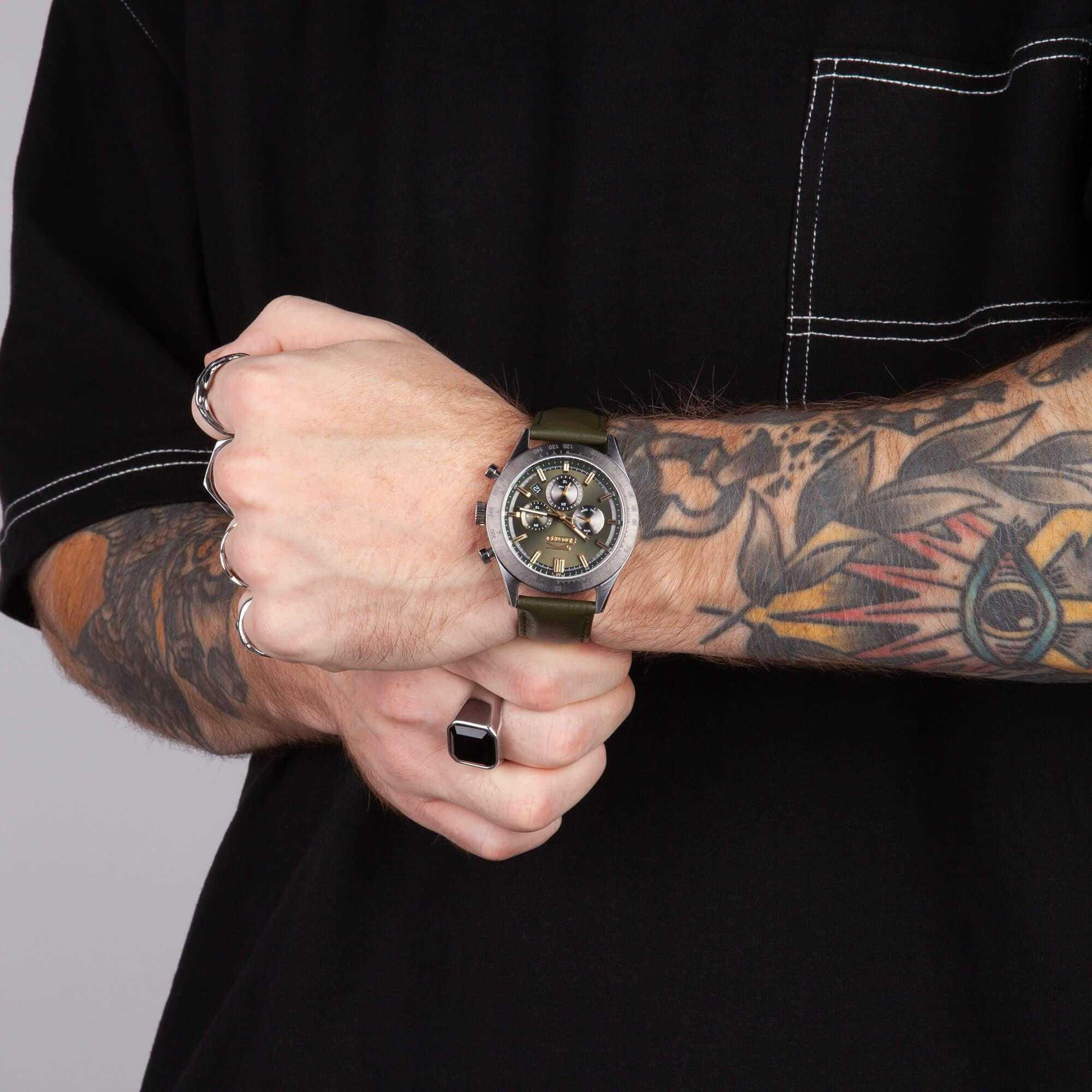 Slazenger Slazenger SL.09.2359.2.02,  англия мужские часы на браслете кожаный боковой вид