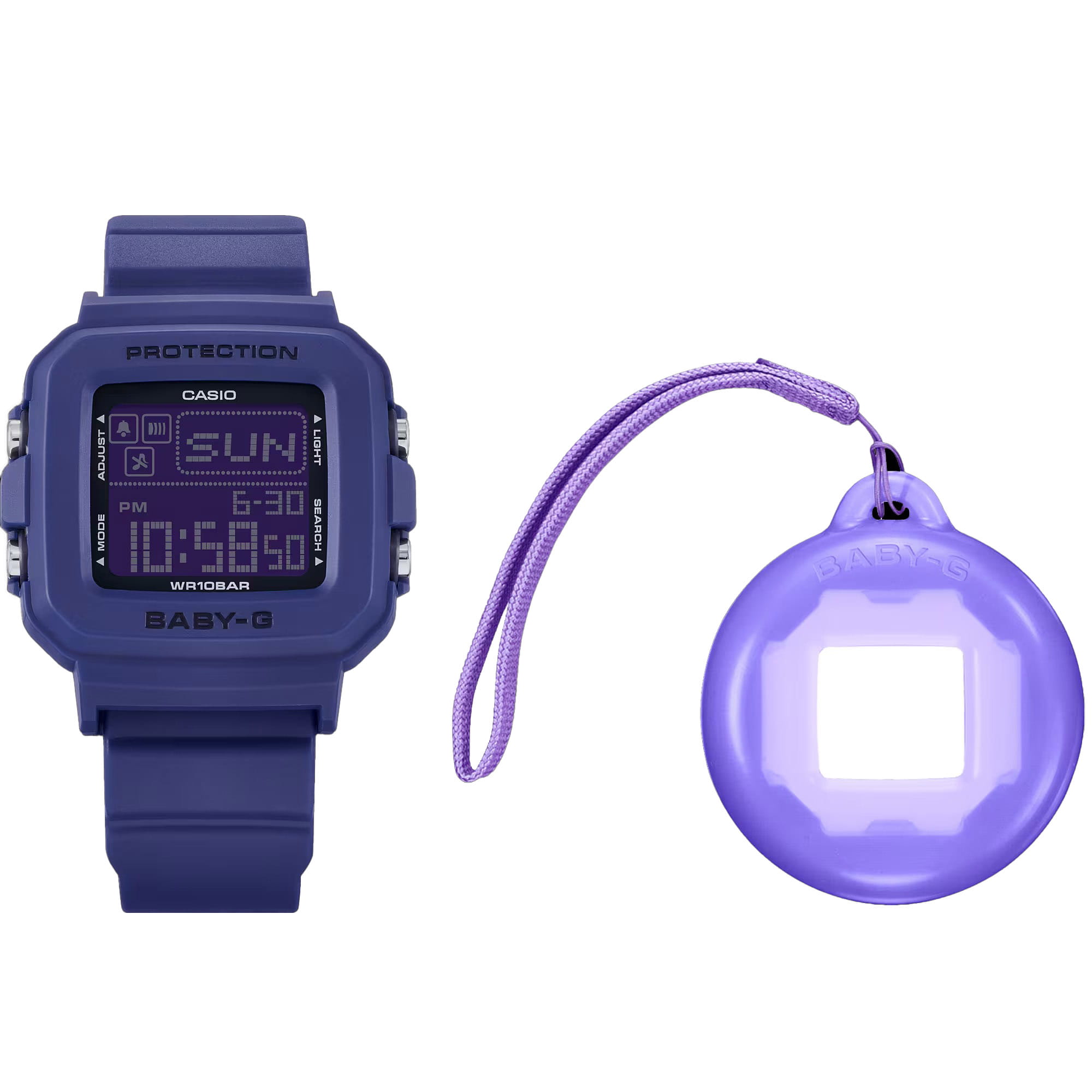 Casio Casio Baby-G BGD-10K-2DR (BGD-10K-2), baby-g япония женские часы на браслете пластик боковой вид
