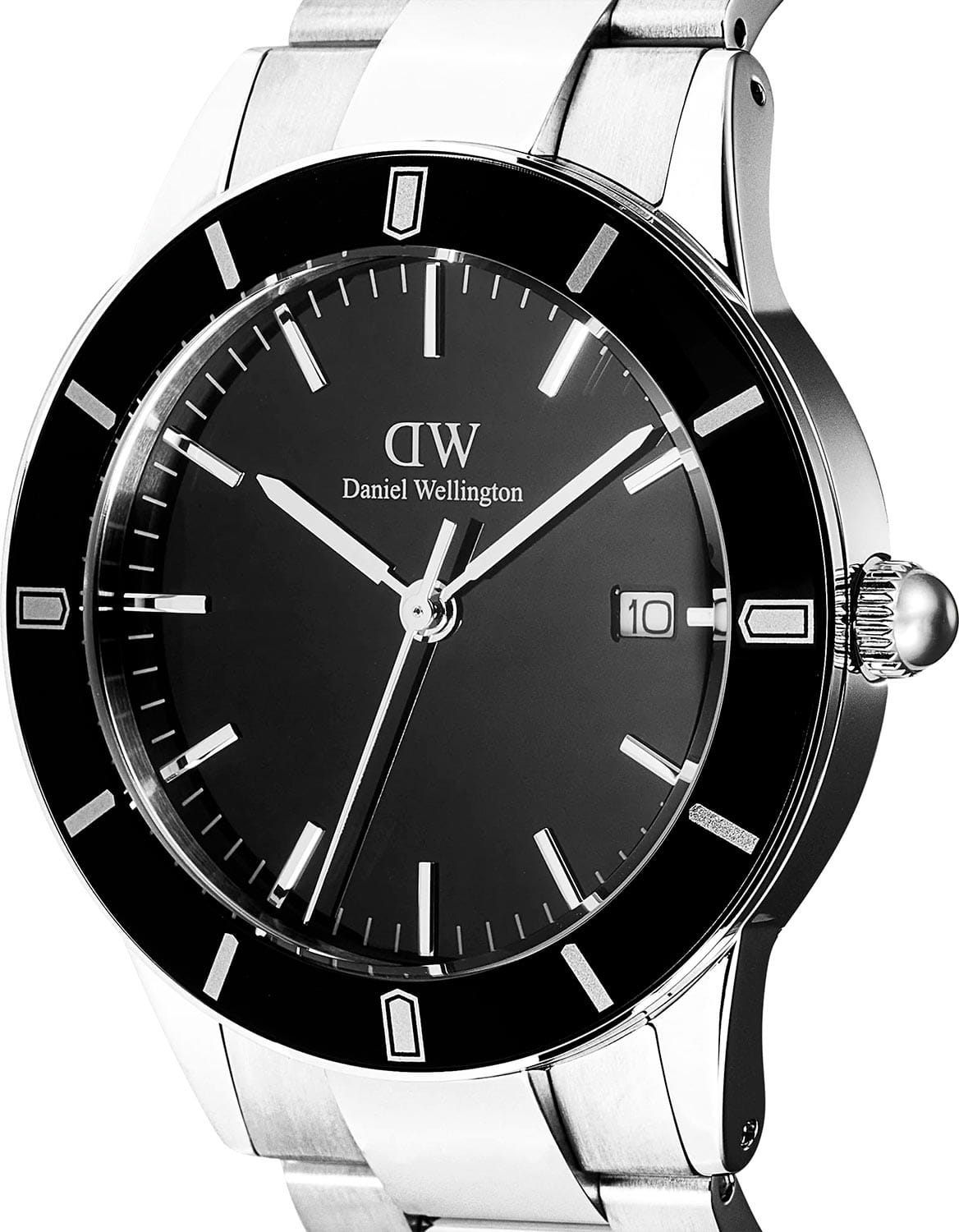 Daniel Wellington Daniel Wellington Iconic Paradigma Link Black Enamel DW00100822 , наручные мужские часы фото под углом