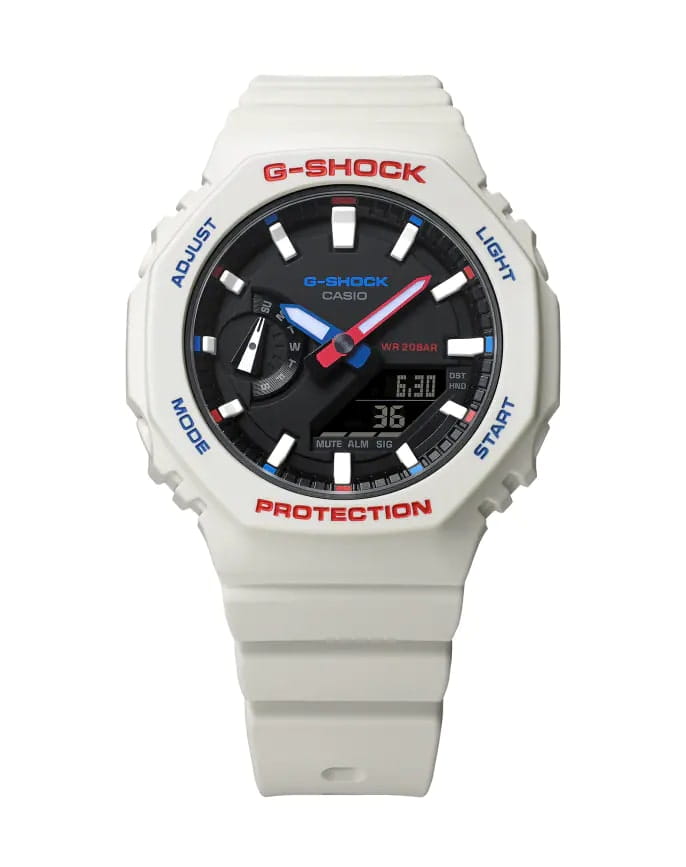 Casio Casio G-Shock GMA-S2100WT-7A1, g-shock япония женские часы на браслете пластик боковой вид