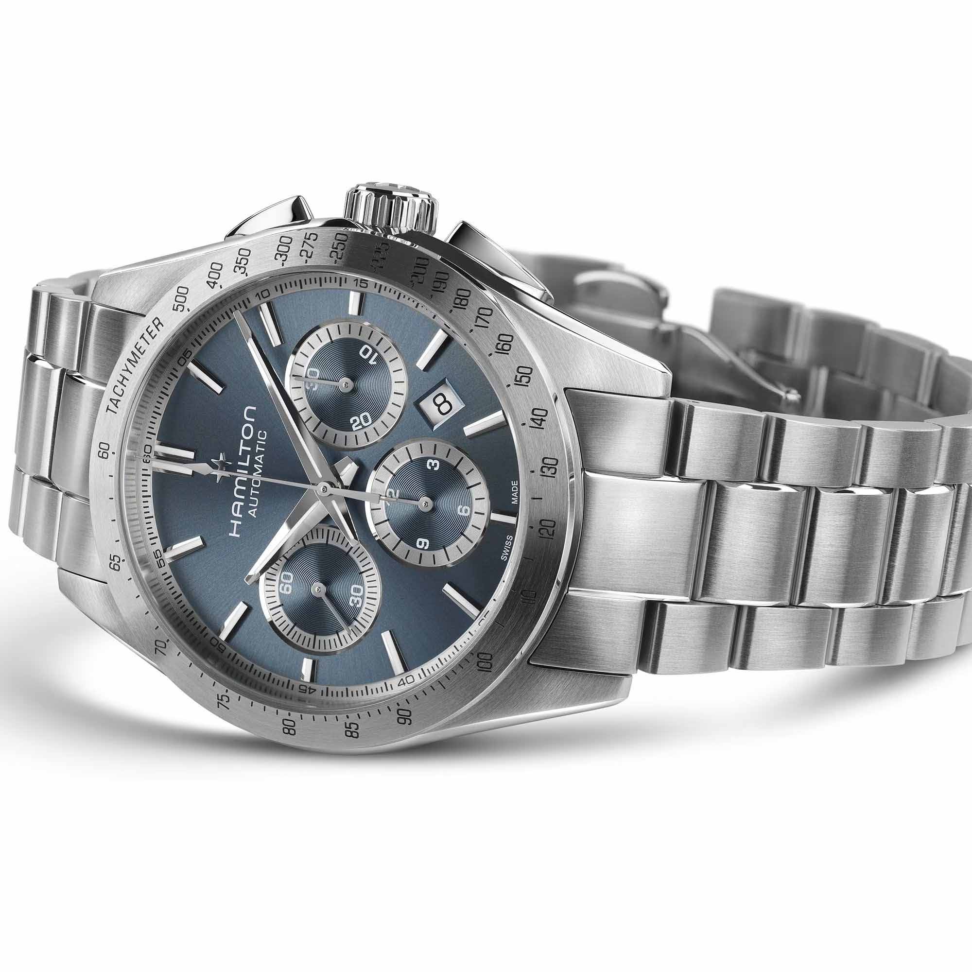 Оригинальные часы Hamilton Hamilton Jazzmaster Performer Auto Chrono H36656140 механические калибр механизма h-31 общий вид