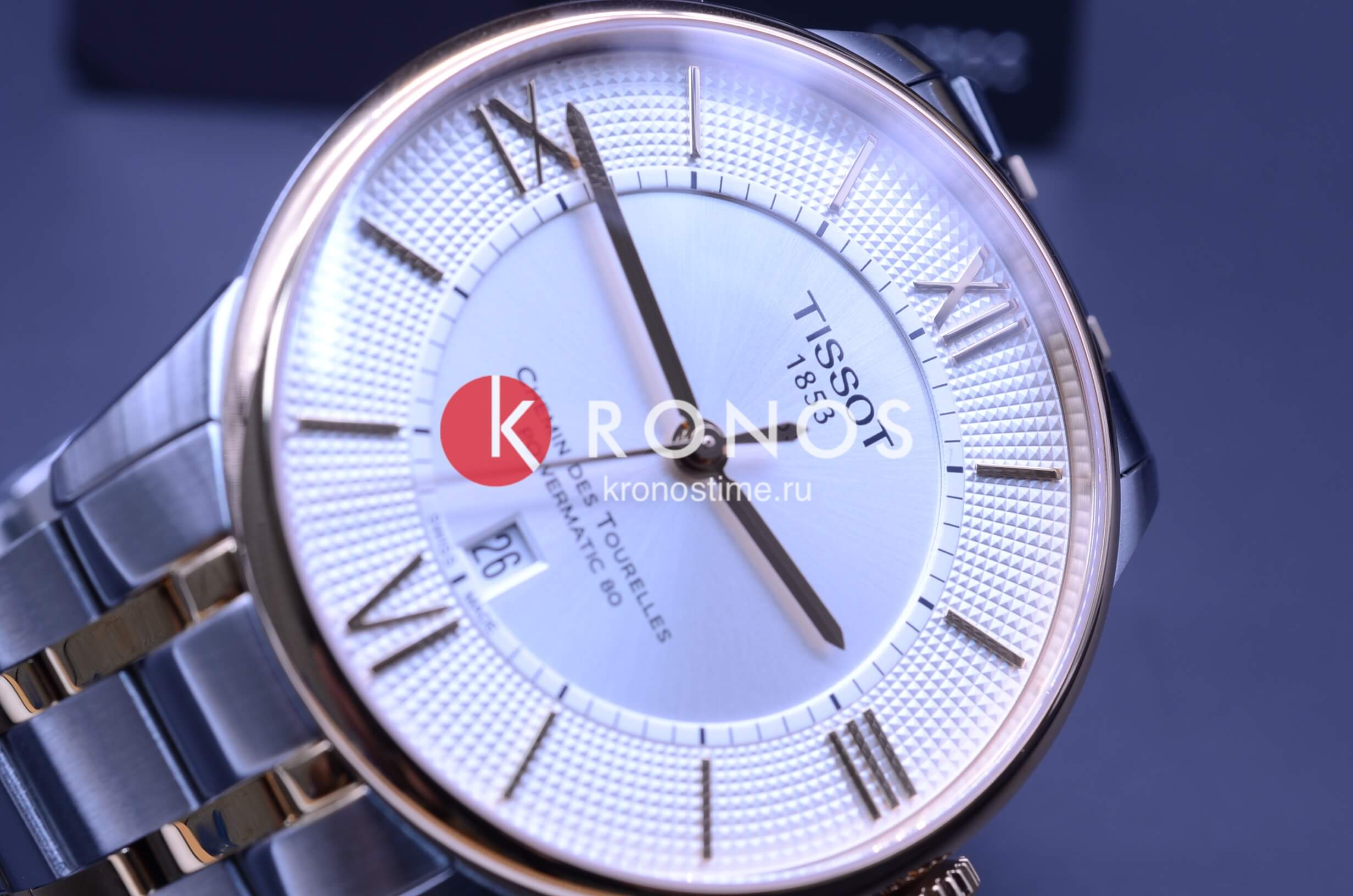 Tissot Tissot Chemin des Tourelles Powermatic 80 T099.407.22.038.02 механические мужские часы часы крупный план серебристый циферблата