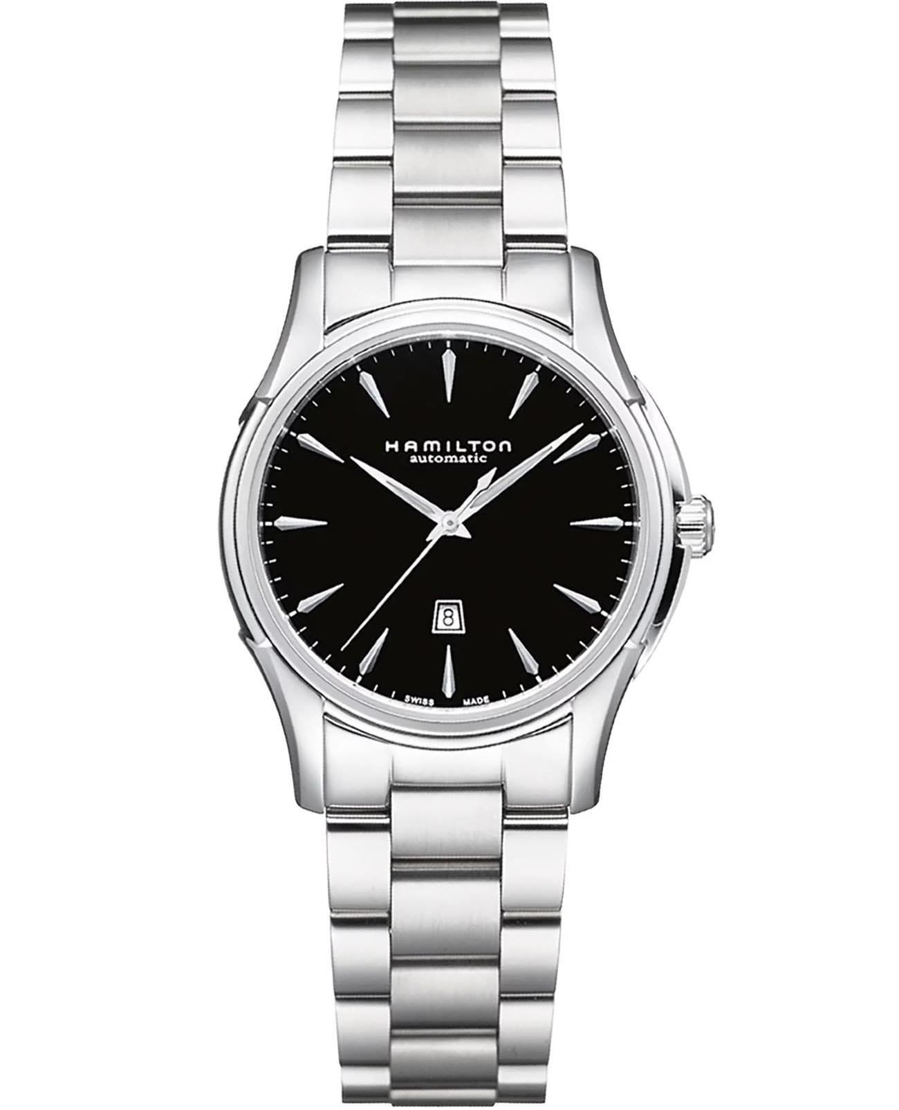 Hamilton Hamilton Jazzmaster Lady Auto H32315131  H32315131 механические женские часы черный циферблат, браслет нержавеющая сталь — вид спереди
