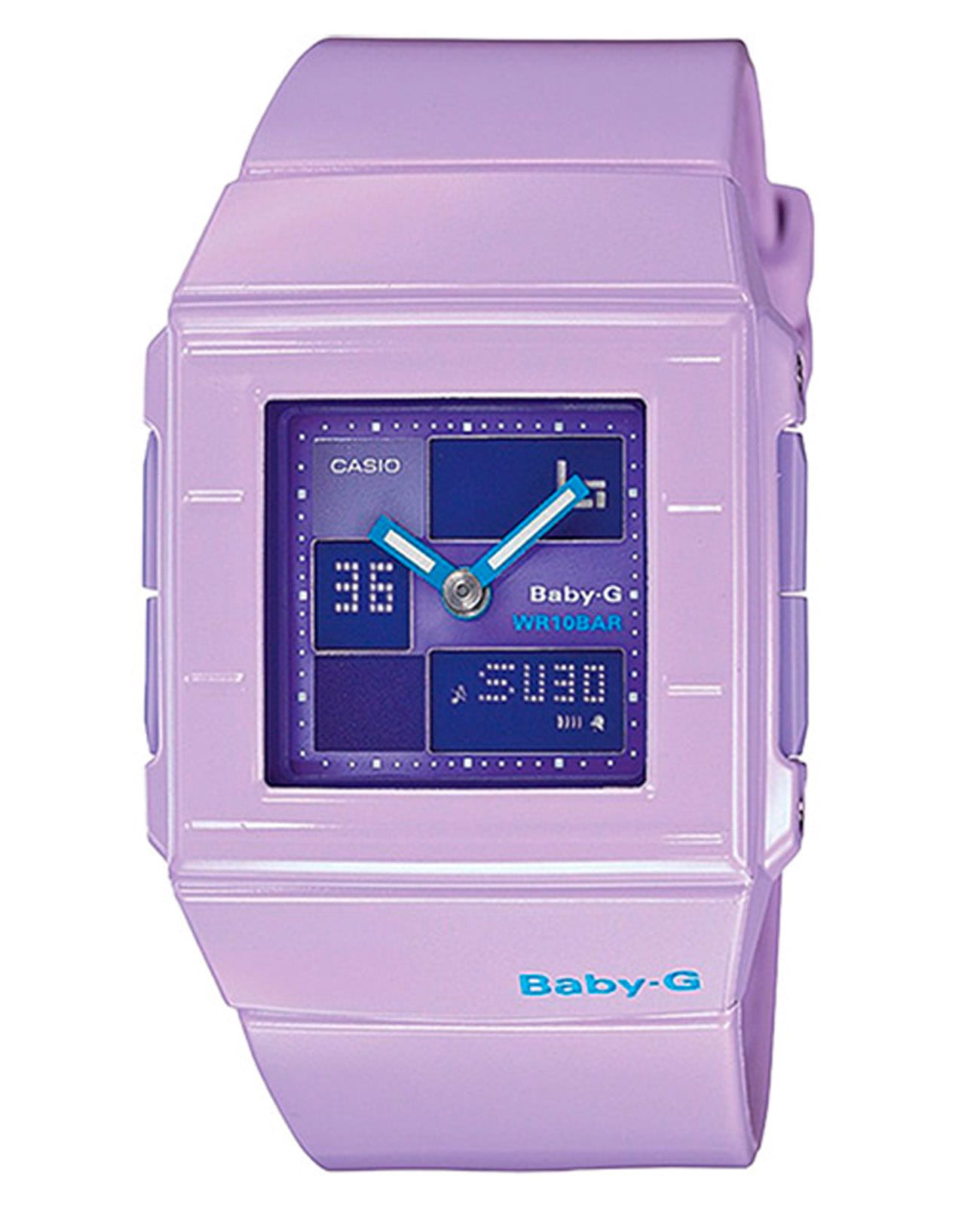 Casio Casio Baby-G BGA-200-6EDR  BGA-200-6EDR кварцевые женские часы фиолетовый циферблат, браслет пластик — вид спереди