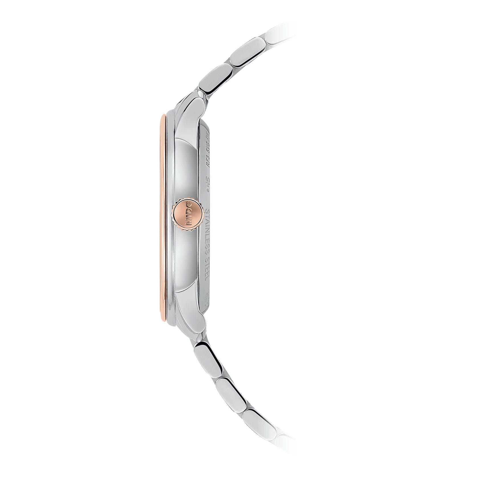 Mido Mido Baroncelli Heritage Lady M027.207.22.016.00, baroncelli швейцария женские часы на браслете сталь c pvd покрытием боковой вид