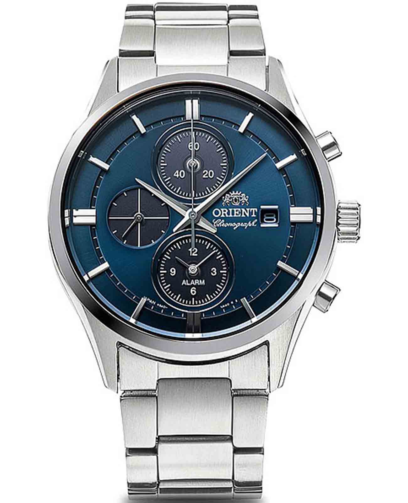 Orient Orient Chronograph RA-TY0003L (RN-TY0003L)  RA-TY0003L кварцевые мужские часы синий циферблат, браслет нержавеющая сталь — вид спереди