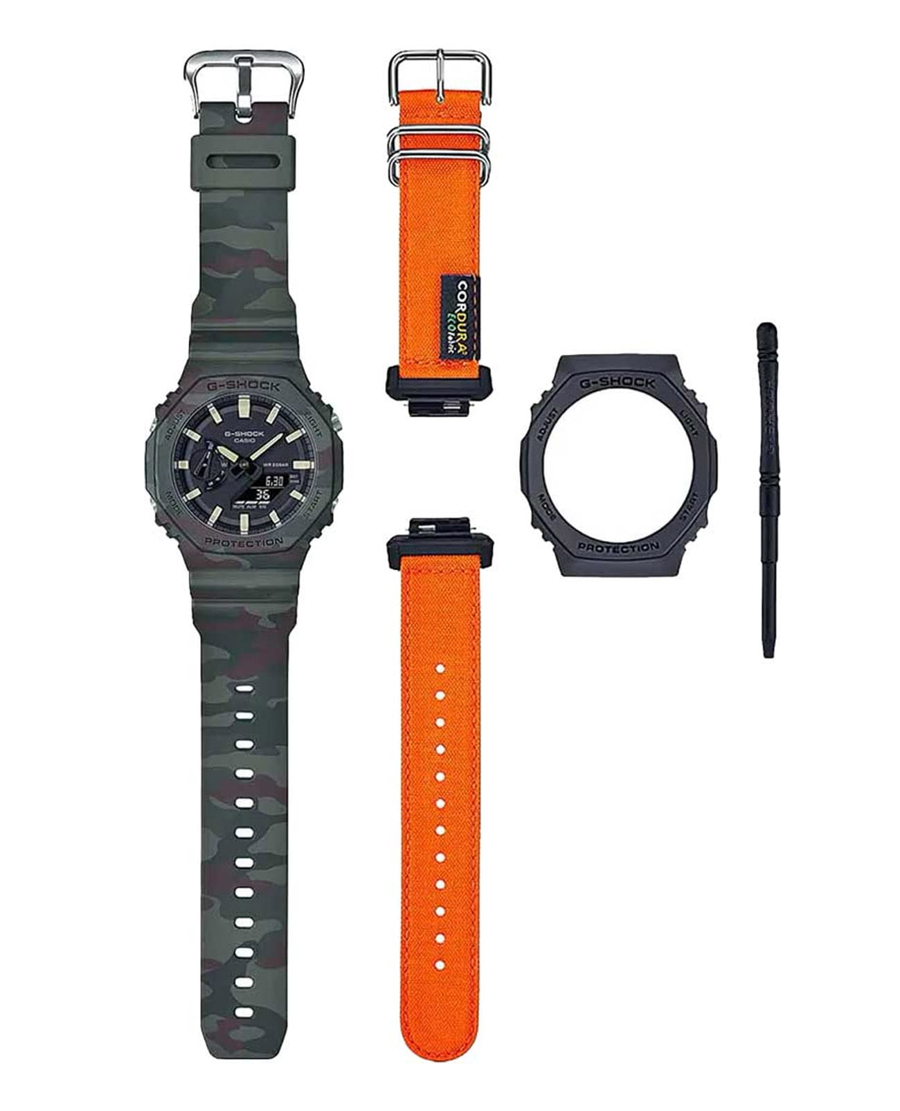 Casio GAE-2100WE-3A мужские часы застежка крупным планом