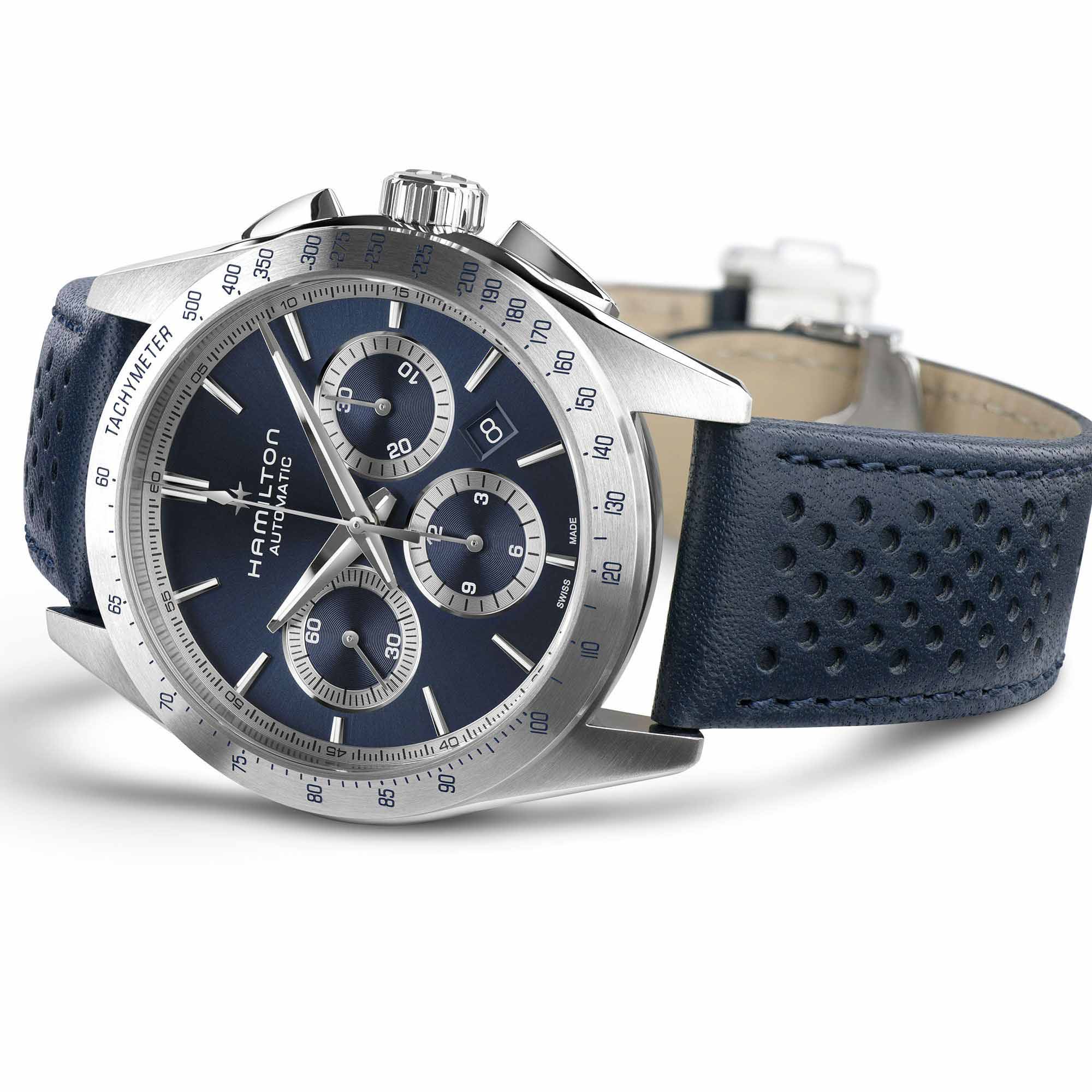 Оригинальные часы Hamilton Hamilton Jazzmaster Performer Auto Chrono H36616640 механические калибр механизма h-31 общий вид