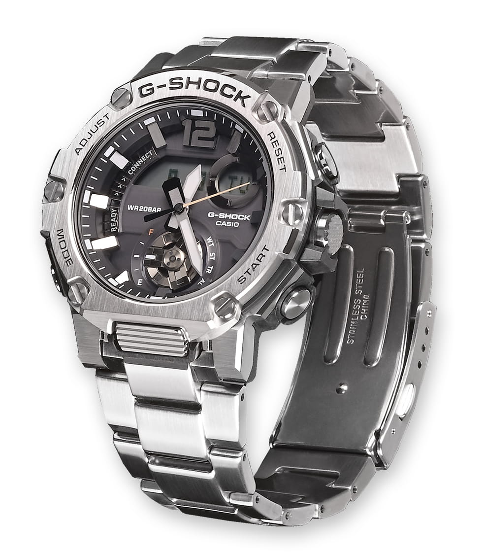 Casio Casio G-Shock GST-B300SD-1A электронные мужские часы часы крупный план черный циферблата