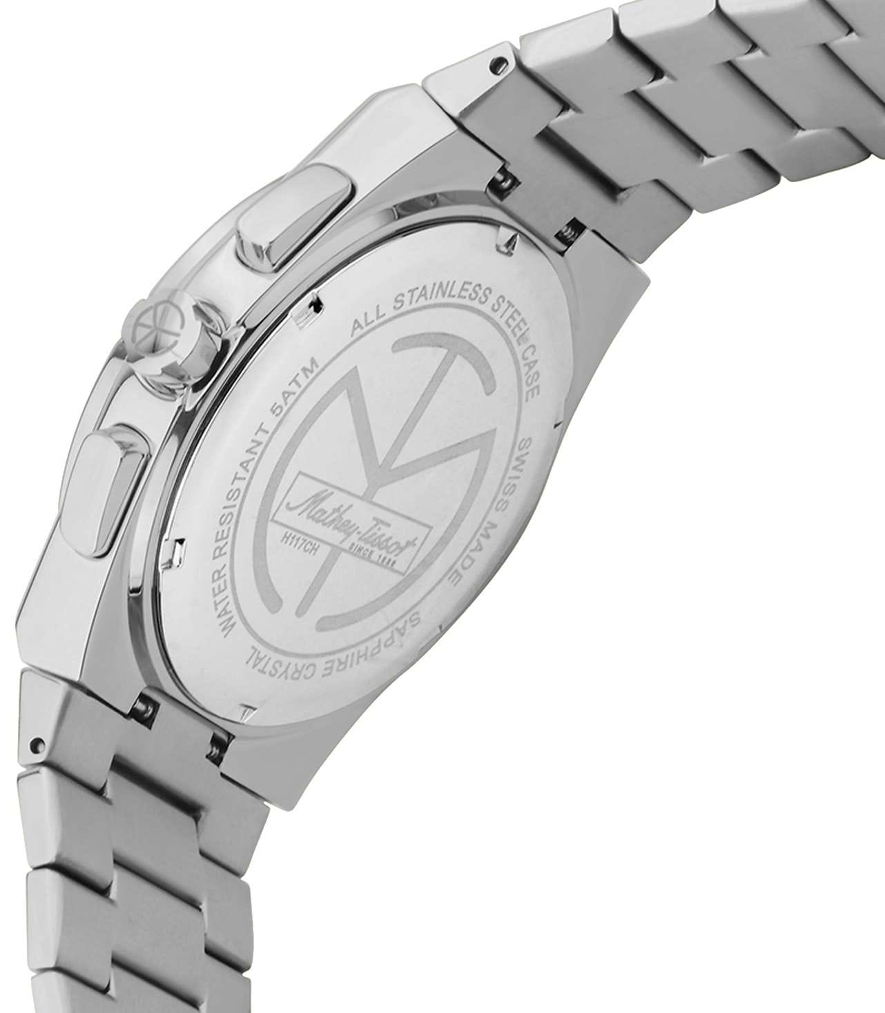 Mathey-Tissot Mathey-Tissot Zoltan H117CHRS-1,  швейцария мужские часы на браслете нержавеющая сталь боковой вид