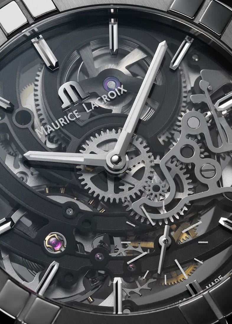 Maurice Lacroix Maurice Lacroix Aikon Automatic Skeleton AI6028-SS002-030-1 мужские часы  циферблат на запястье