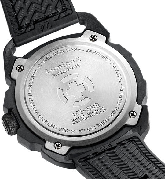 Luminox Luminox Ice-Sar Arctic 1000 Series XL.1002, sea швейцария мужские часы на браслете каучук + текстиль боковой вид
