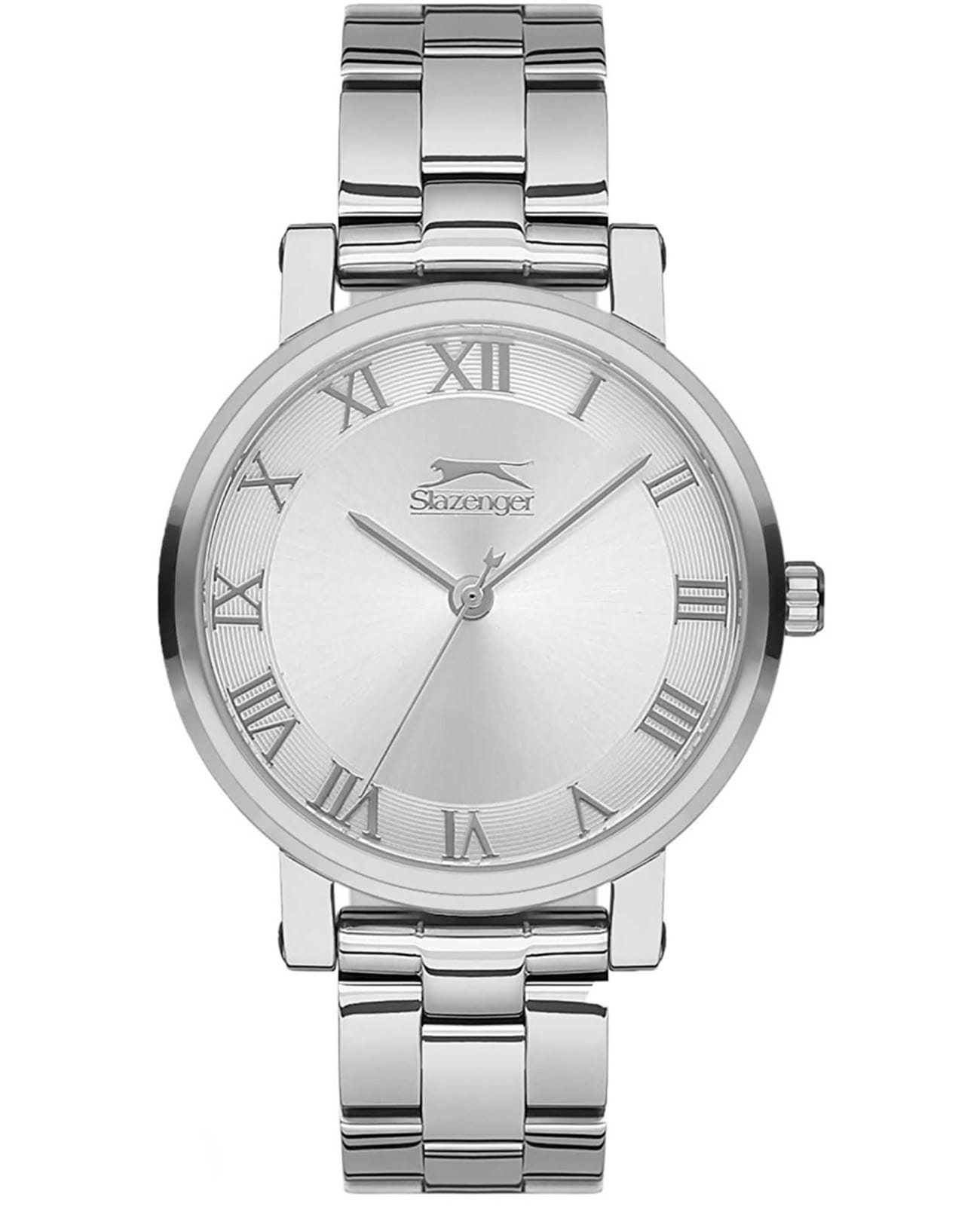 Slazenger Slazenger SL.09.6145.3.01  SL.09.6145.3.01 кварцевые женские часы серебристый циферблат, браслет суперметалл — вид спереди