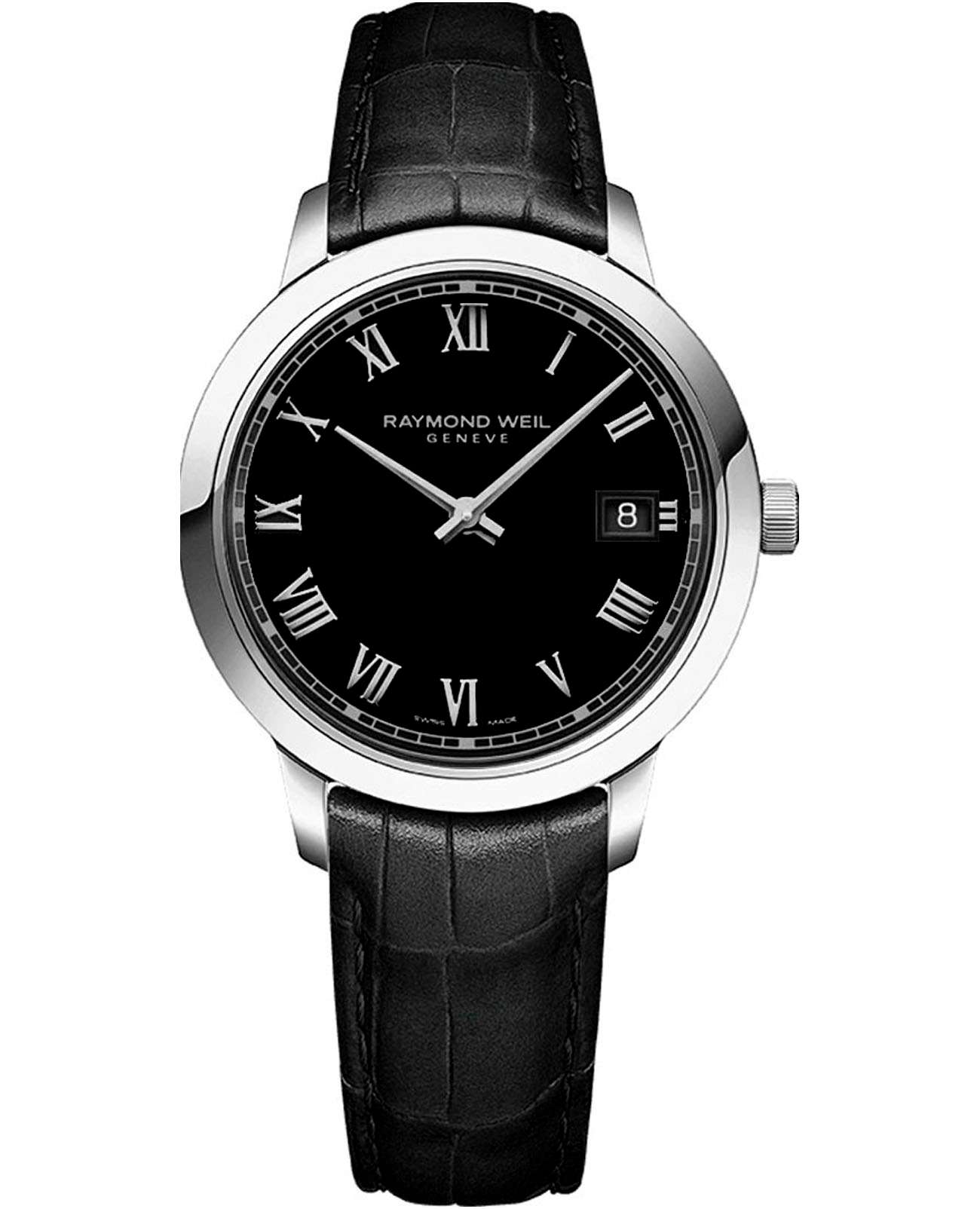 Raymond Weil Raymond Weil Toccata 5385-STC-00200  5385-STC-00200 кварцевые женские часы черный циферблат, браслет кожаный — вид спереди