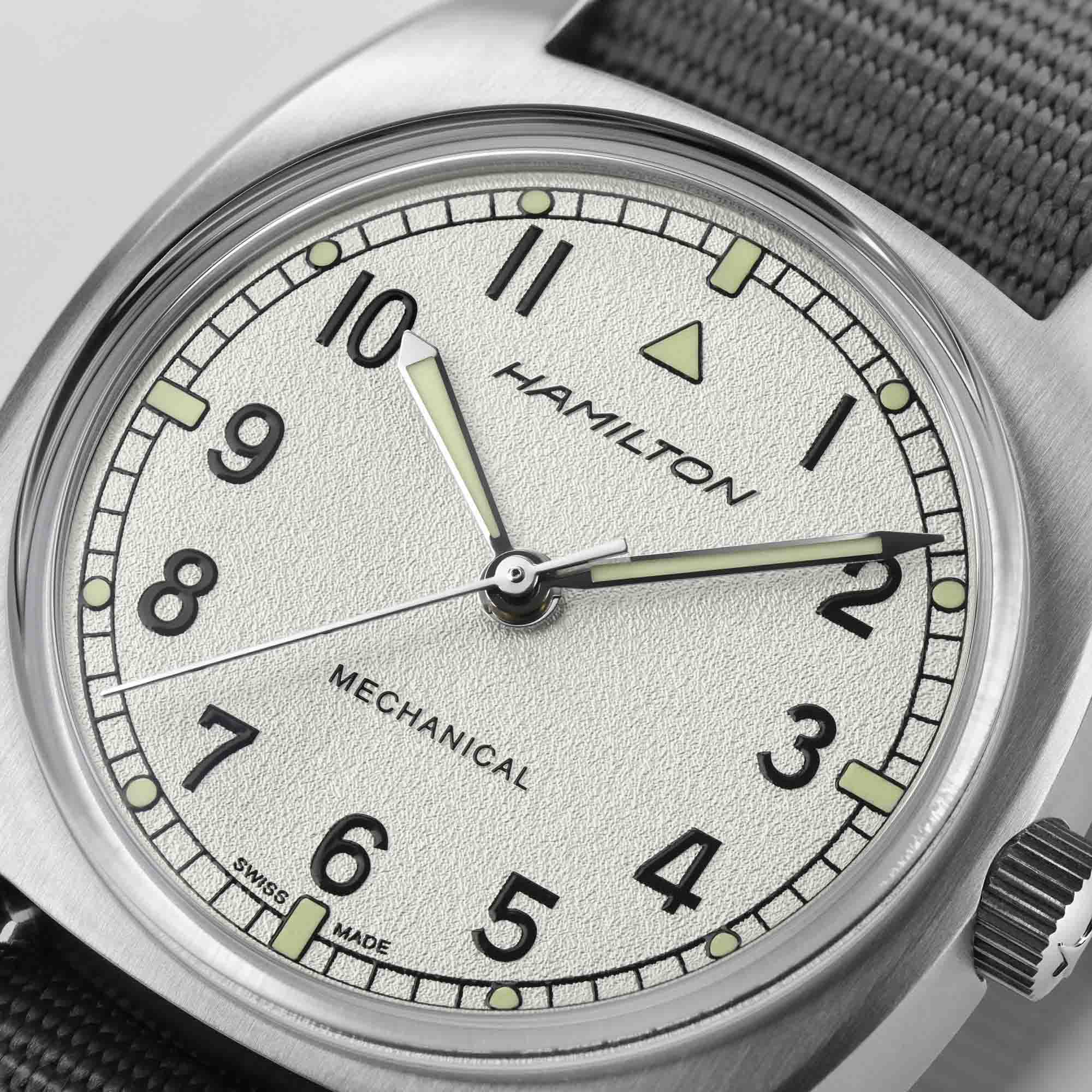 Оригинальные часы Hamilton Hamilton Khaki Aviation Pilot Pioneer Mechanical H76419951 механические калибр механизма h-50 общий вид