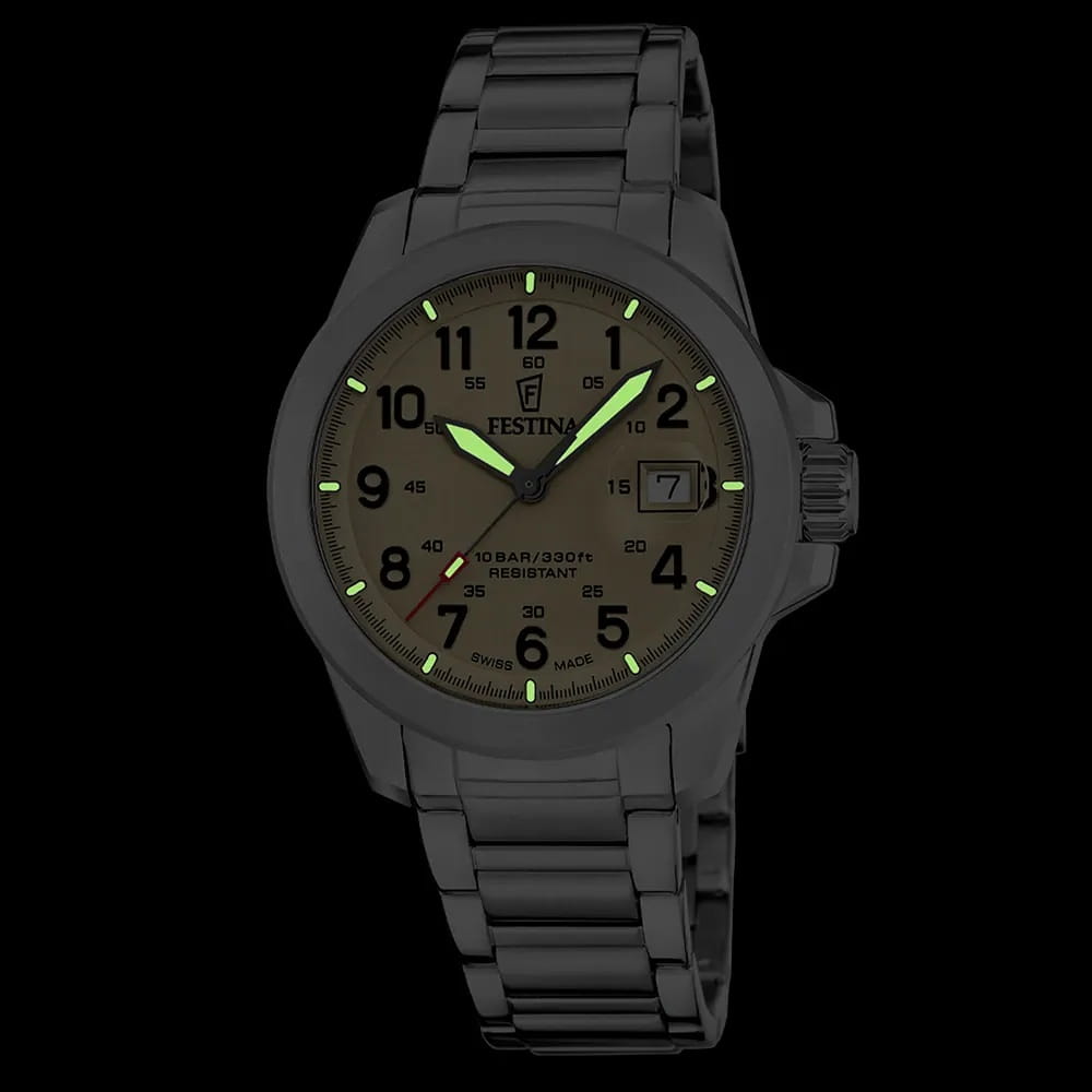 Оригинальные часы Festina Festina Swiss Made F20081/1 кварцевые калибр механизма  ronda 715 общий вид