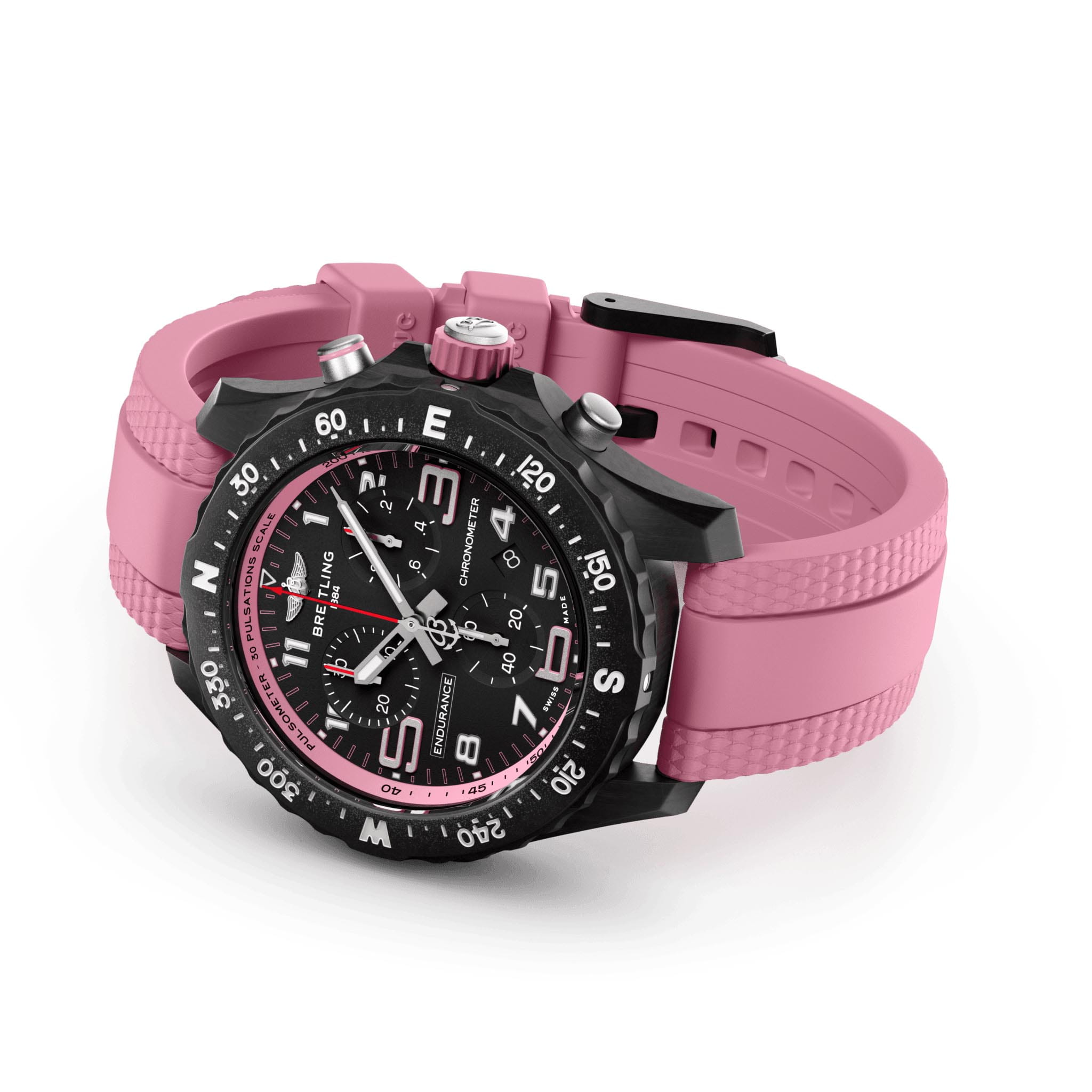 Breitling Breitling Endurance Pro 38 X83310D41B1S1, professional швейцария женские часы на браслете каучук боковой вид