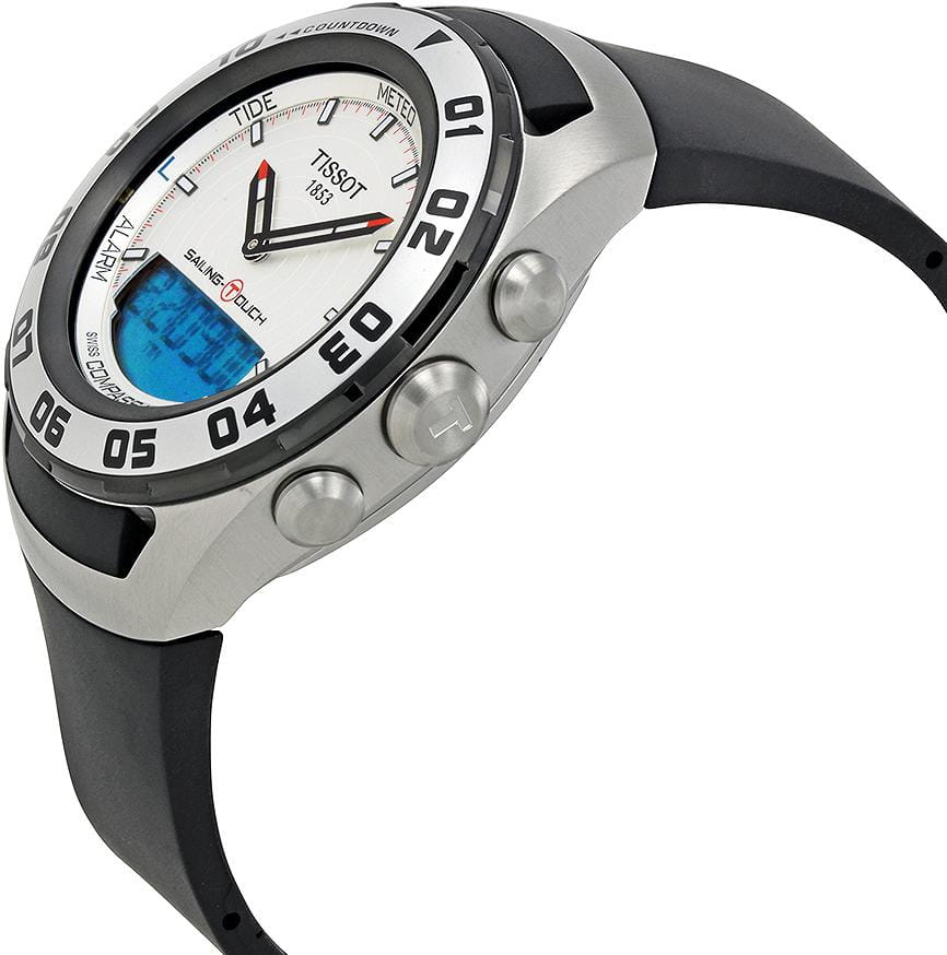 Tissot Tissot T-Tactile Sailing-Touch T056.420.27.031.00, t-sport швейцария мужские часы на браслете силикон боковой вид