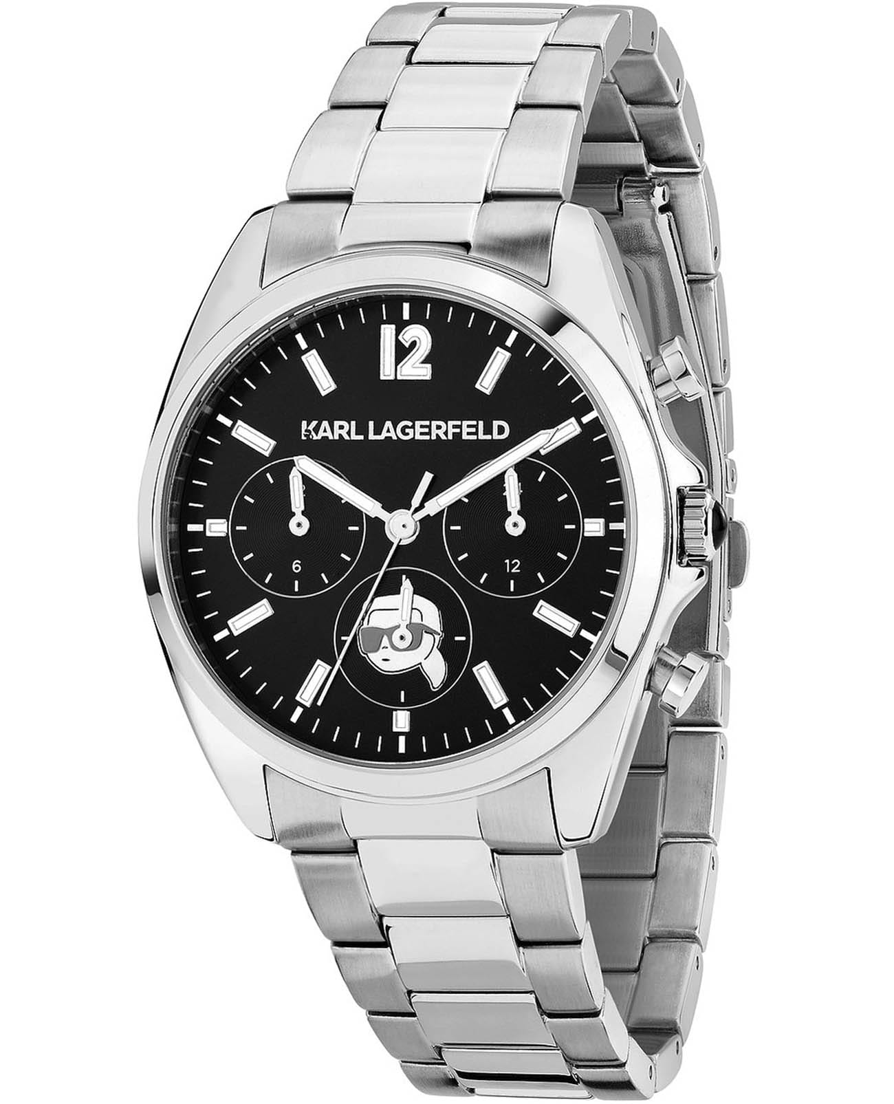 Karl Lagerfeld Karl Lagerfeld Round Essentials R0553101504  R0553101504 кварцевые женские часы черный циферблат, браслет нержавеющая сталь — вид спереди