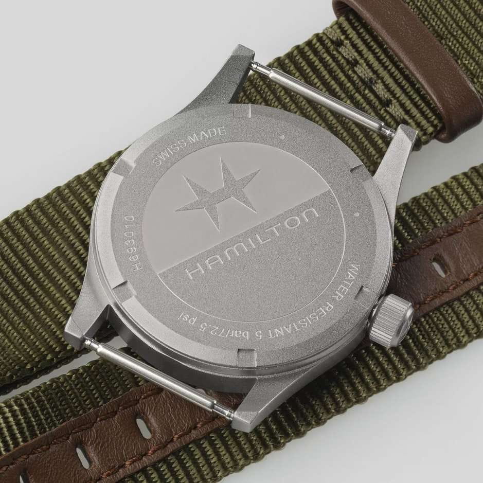 Hamilton Hamilton Khaki Field Quartz 33mm H69301910  - задняя крышка сталь корпуса, швейцария часы