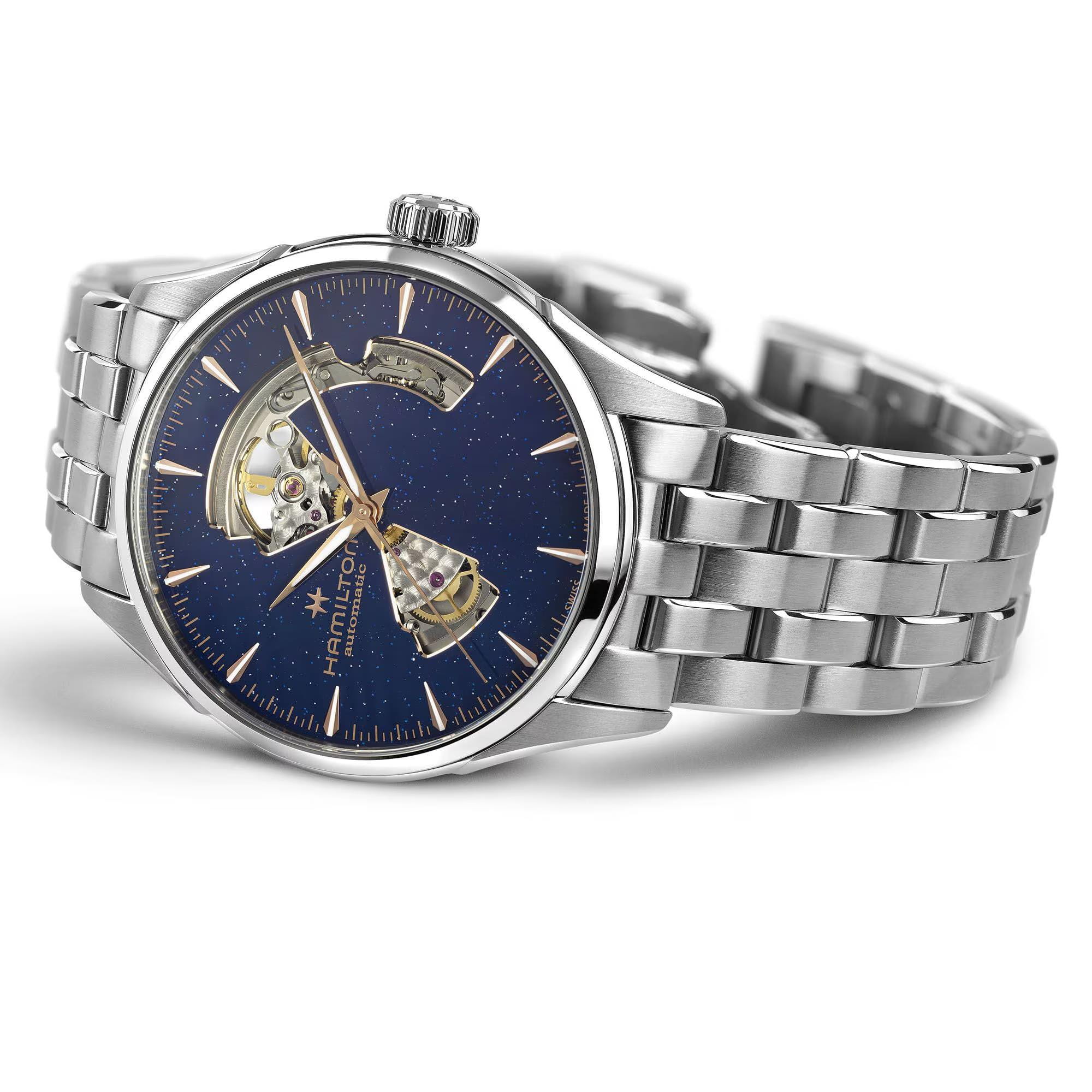 Hamilton Hamilton Jazzmaster Open Heart Auto H32705140 швейцария наручные мужские часы заводная головка с логотипом Hamilton