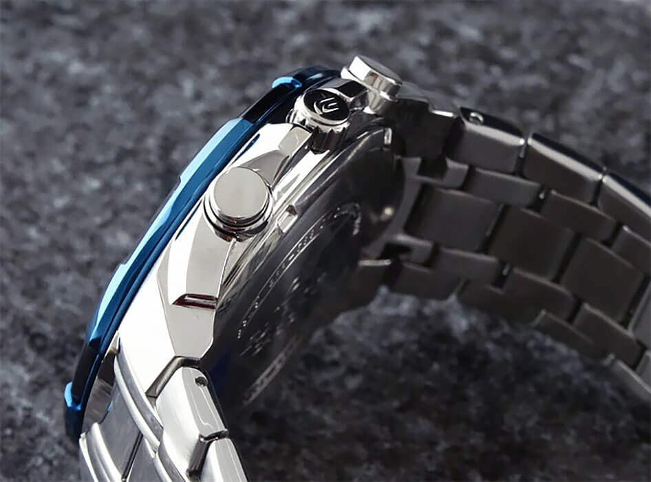 Casio Casio Edifice EFR-539D-1A2VUDF (EFR-539D-1A2) кварцевые мужские часы часы крупный план  циферблата