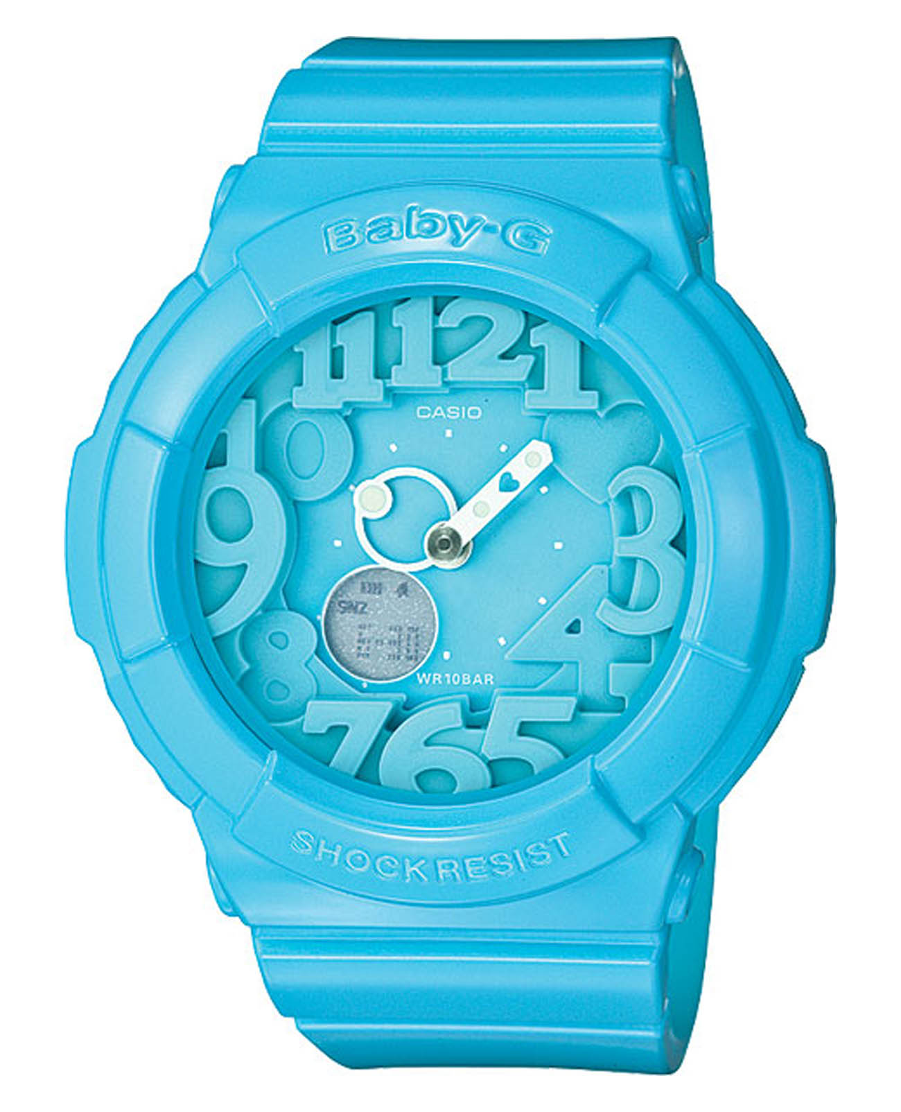 Casio Casio Baby-G BGA-130-2BDR  BGA-130-2BDR кварцевые женские часы  циферблат, браслет пластик — вид спереди