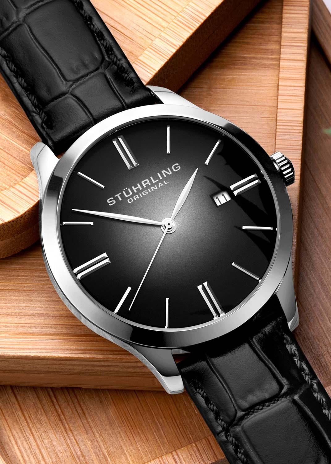 Оригинальные часы Stuhrling Stuhrling Symphony 4014.1 кварцевые калибр механизма  общий вид