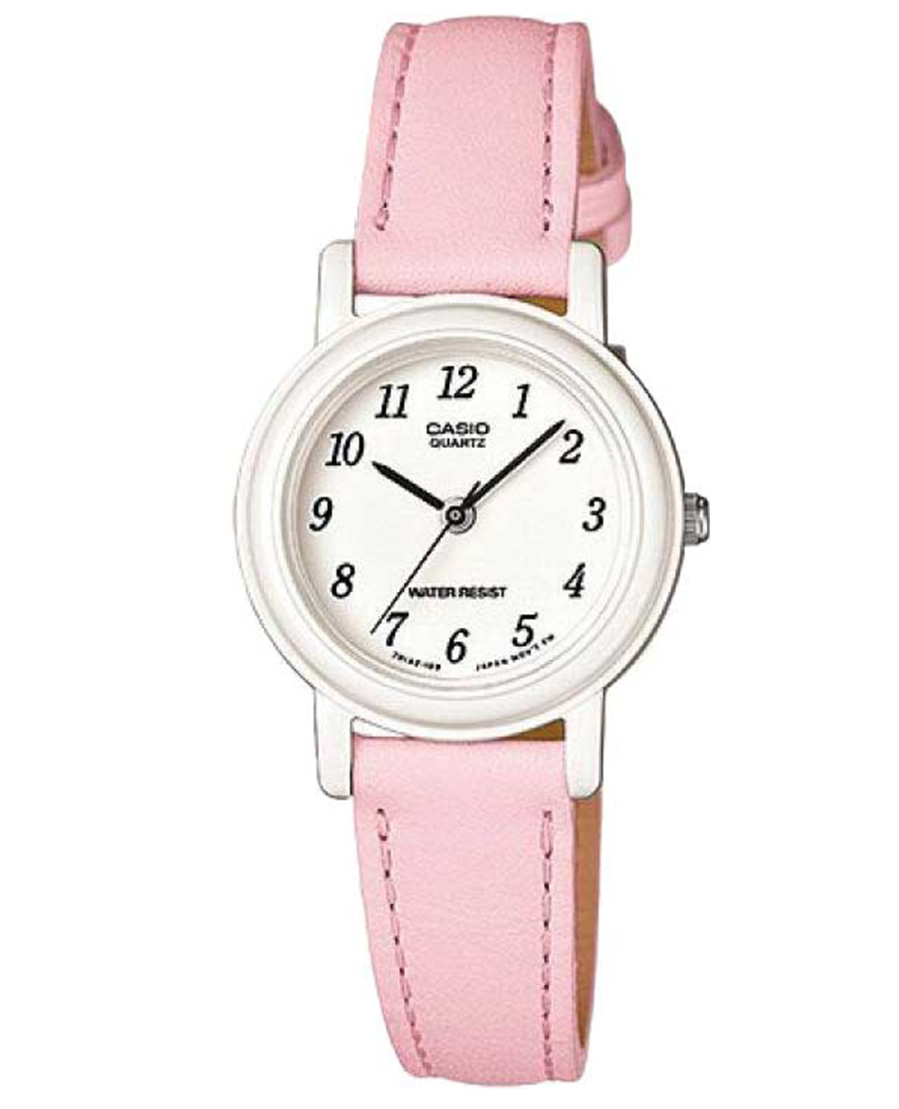 Casio Casio Collection LQ-139L-4B1DF (LQ-139L-4B1)  LQ-139L-4B1 кварцевые женские часы белый циферблат, браслет кожаный — вид спереди