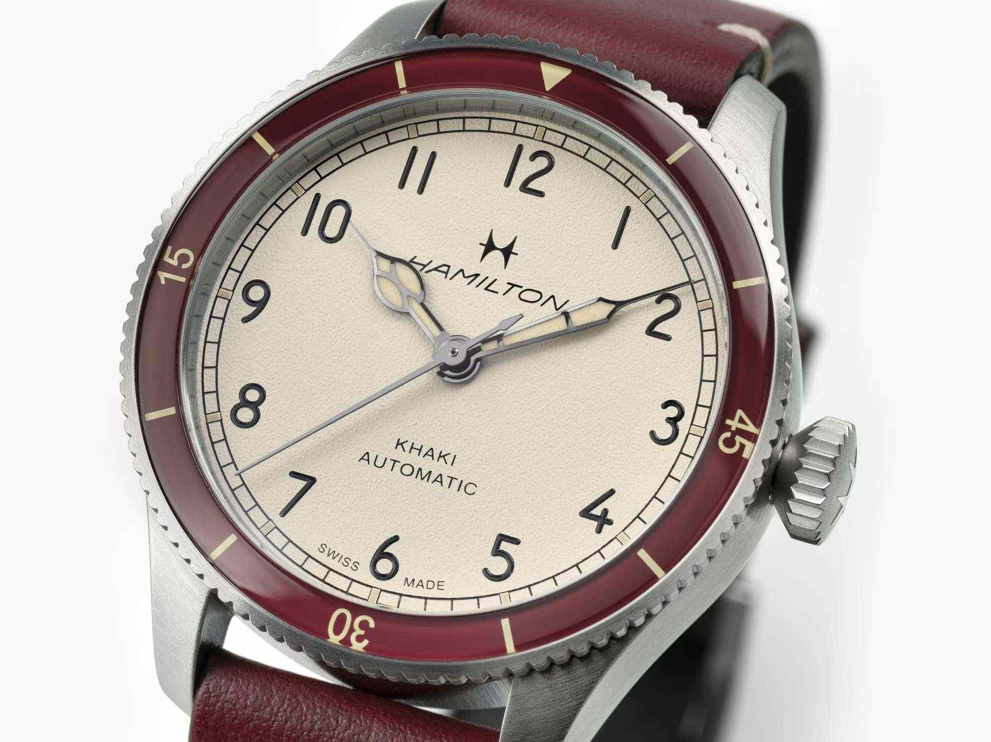 Hamilton Hamilton Khaki Aviation Pilot Pioneer Auto 38mm H76265810, khaki aviation швейцария мужские часы на браслете кожаный боковой вид