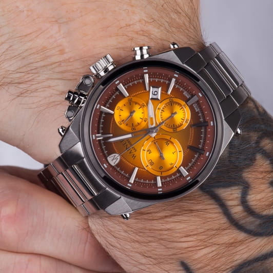 Wainer Wainer Wall Street WA.19200-F,  швейцария мужские часы на браслете нержавеющая сталь боковой вид