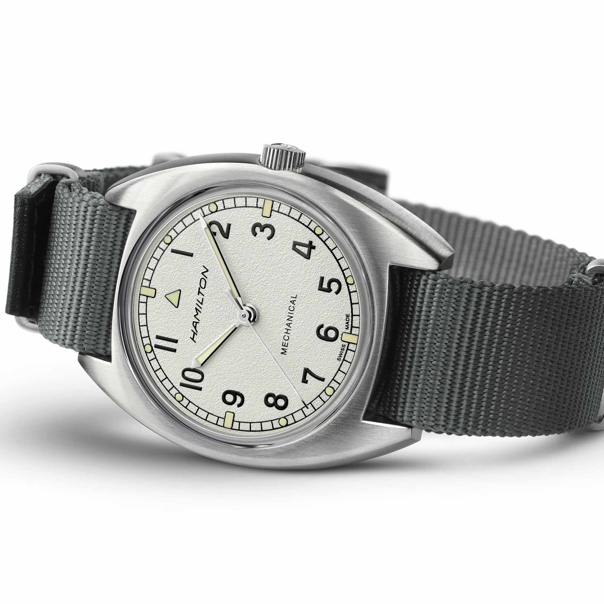 Hamilton Hamilton Khaki Aviation Pilot Pioneer Mechanical H76419951 механические мужские часы часы крупный план белый циферблата