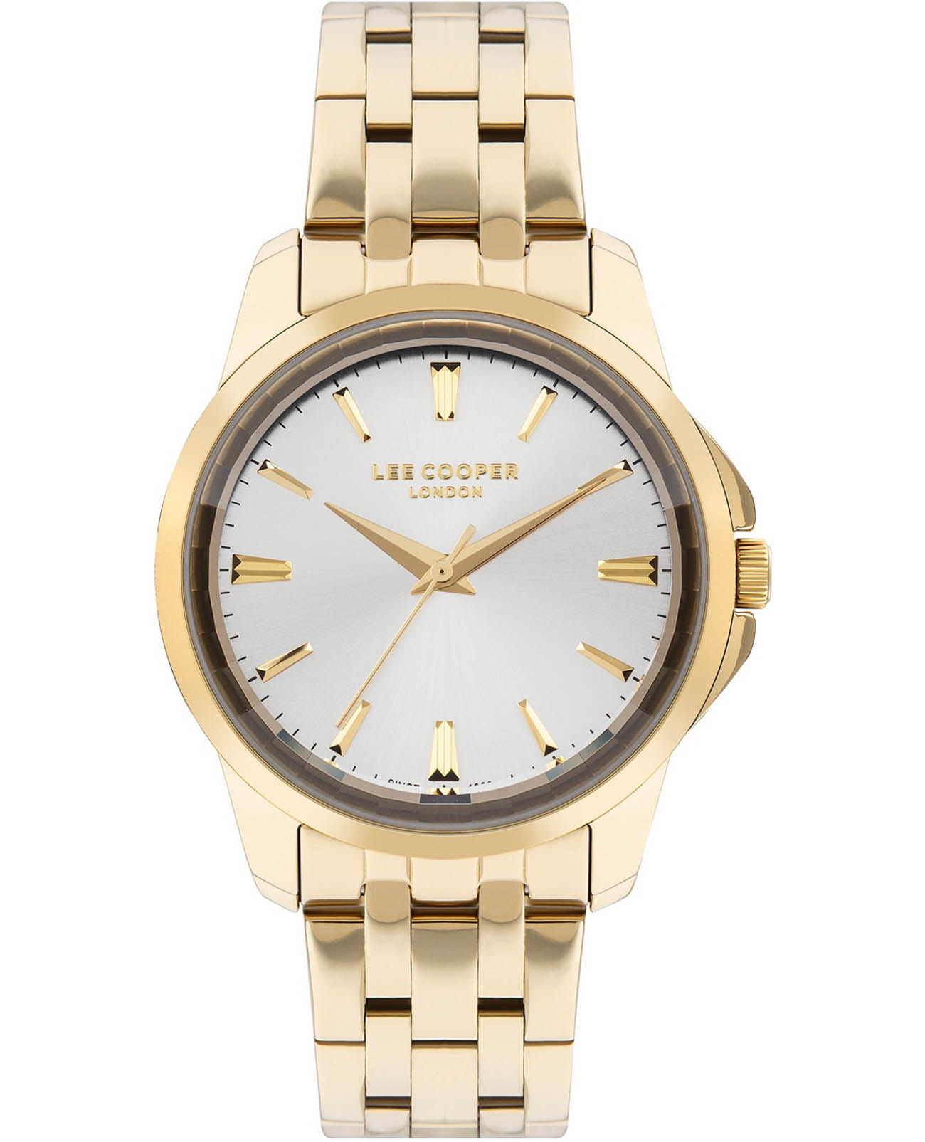 Lee Cooper Lee Cooper LC07683.130  LC07683.130 кварцевые женские часы серебристый циферблат, браслет нержавеющая сталь с ip-покрытием — вид спереди