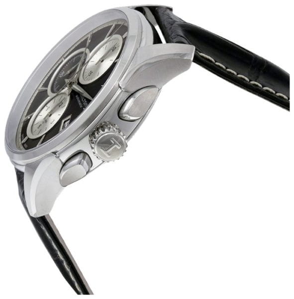 Hamilton Hamilton Jazzmaster Auto Chrono H32596781, jazzmaster швейцария мужские часы на браслете кожаный боковой вид