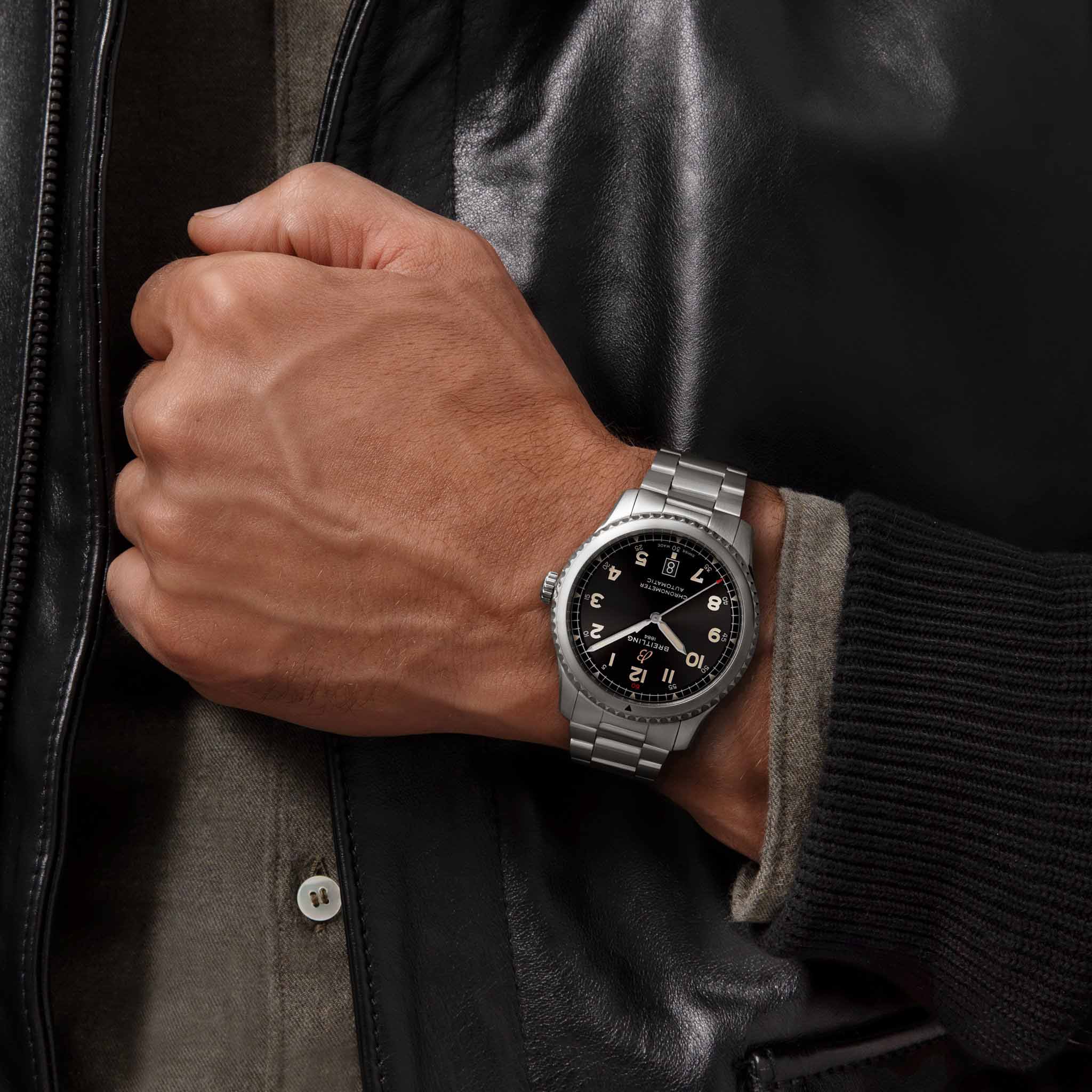 Оригинальные часы Breitling Breitling Aviator 8 Automatic 41 A17315101B1A1 механические калибр механизма breitling 17 общий вид