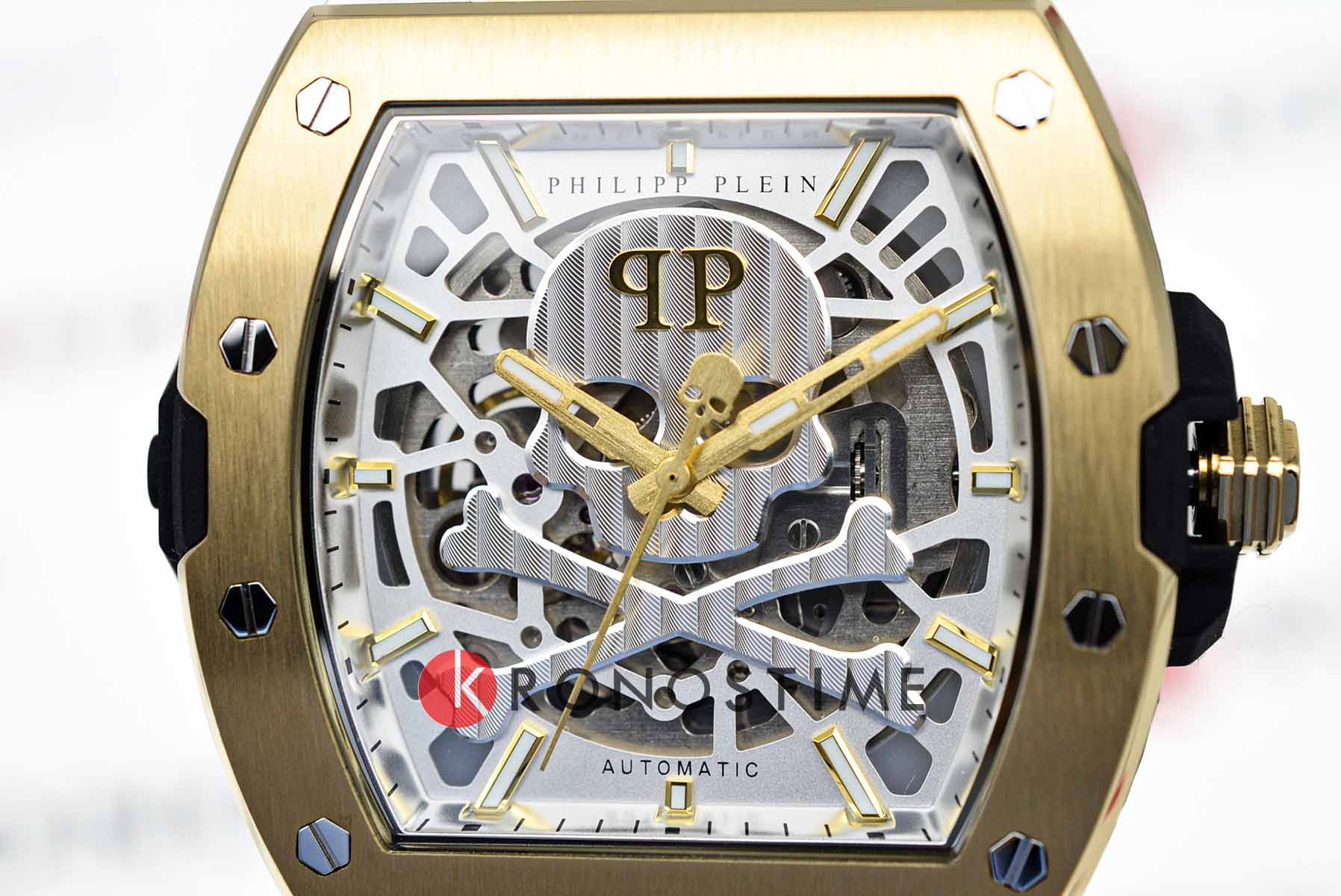 Philipp Plein Philipp Plein The Skeleton 2.0 PWJFA0825 механические мужские часы часы крупный план серебристый циферблата