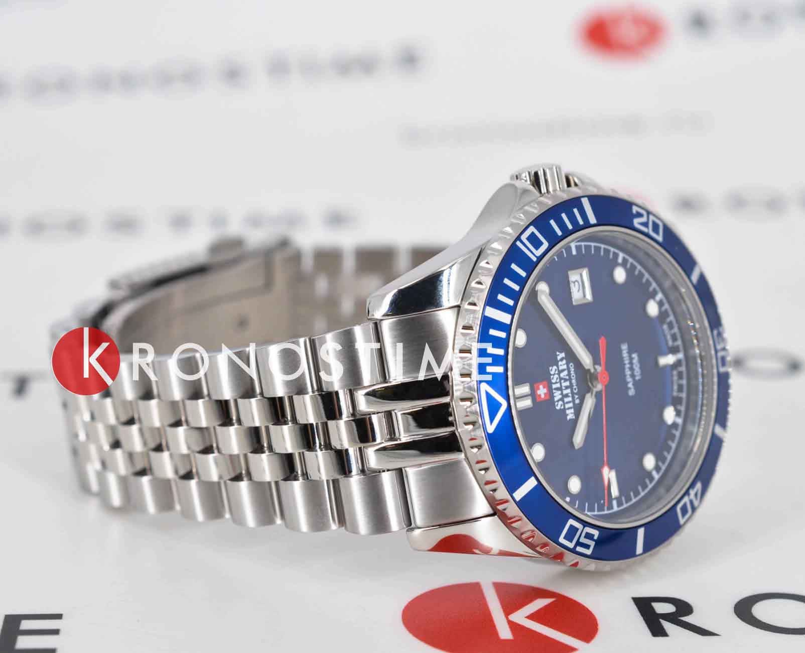 Swiss Military by Chrono Swiss Military by Chrono Sports SM34109.02,  швейцария мужские часы на браслете нержавеющая сталь боковой вид