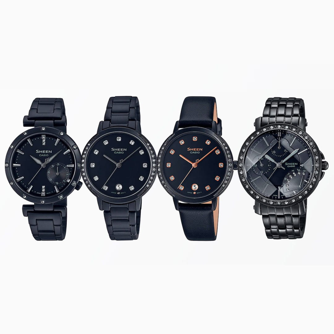 Casio Casio Sheen SHE-4056BD-1A , наручные женские часы фото под углом