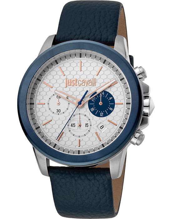Just Cavalli Just Cavalli Gents JC1G140L0045  JC1G140L0045 кварцевые мужские часы белый циферблат, браслет кожаный — вид спереди