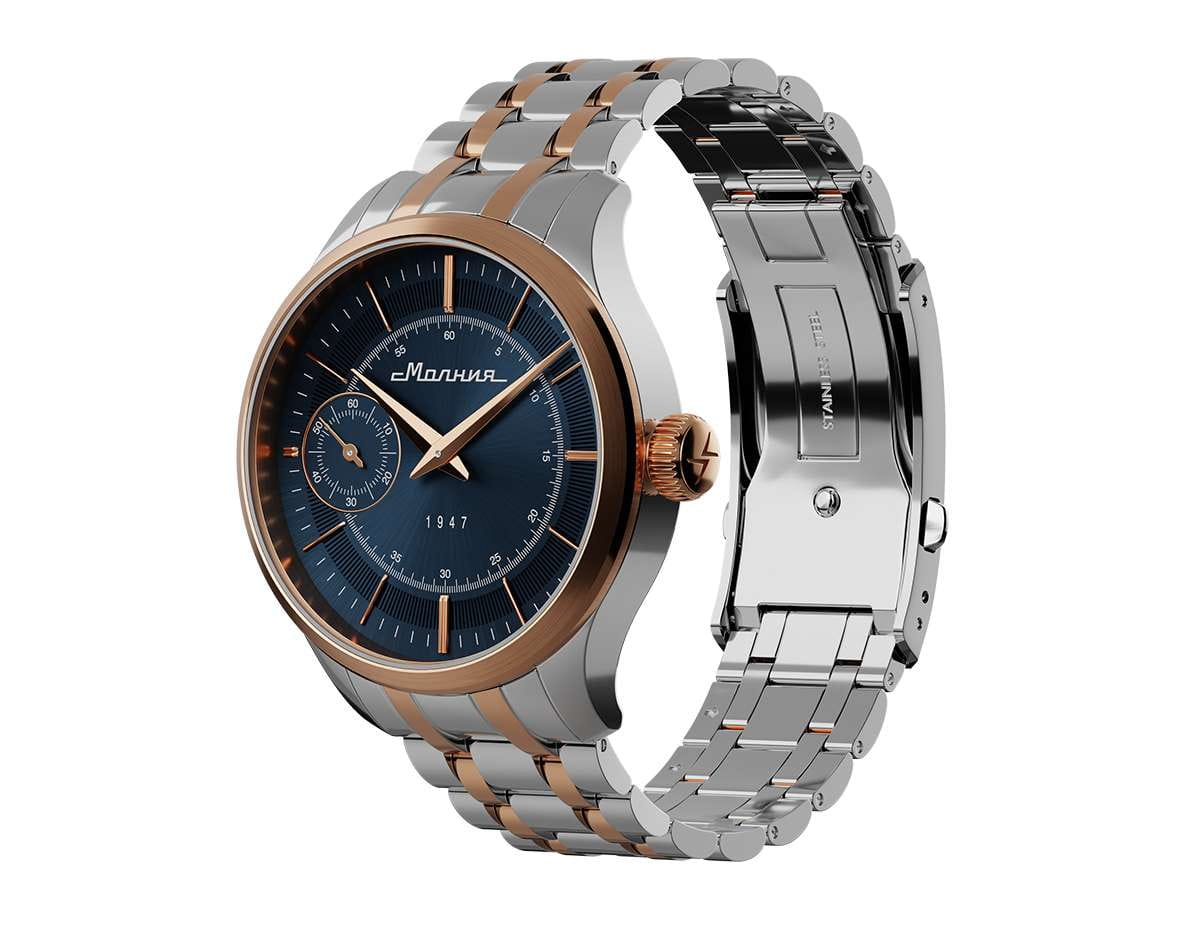 Молния Молния Дебют 0200103-1.0 мужские часы синий циферблат на запястье