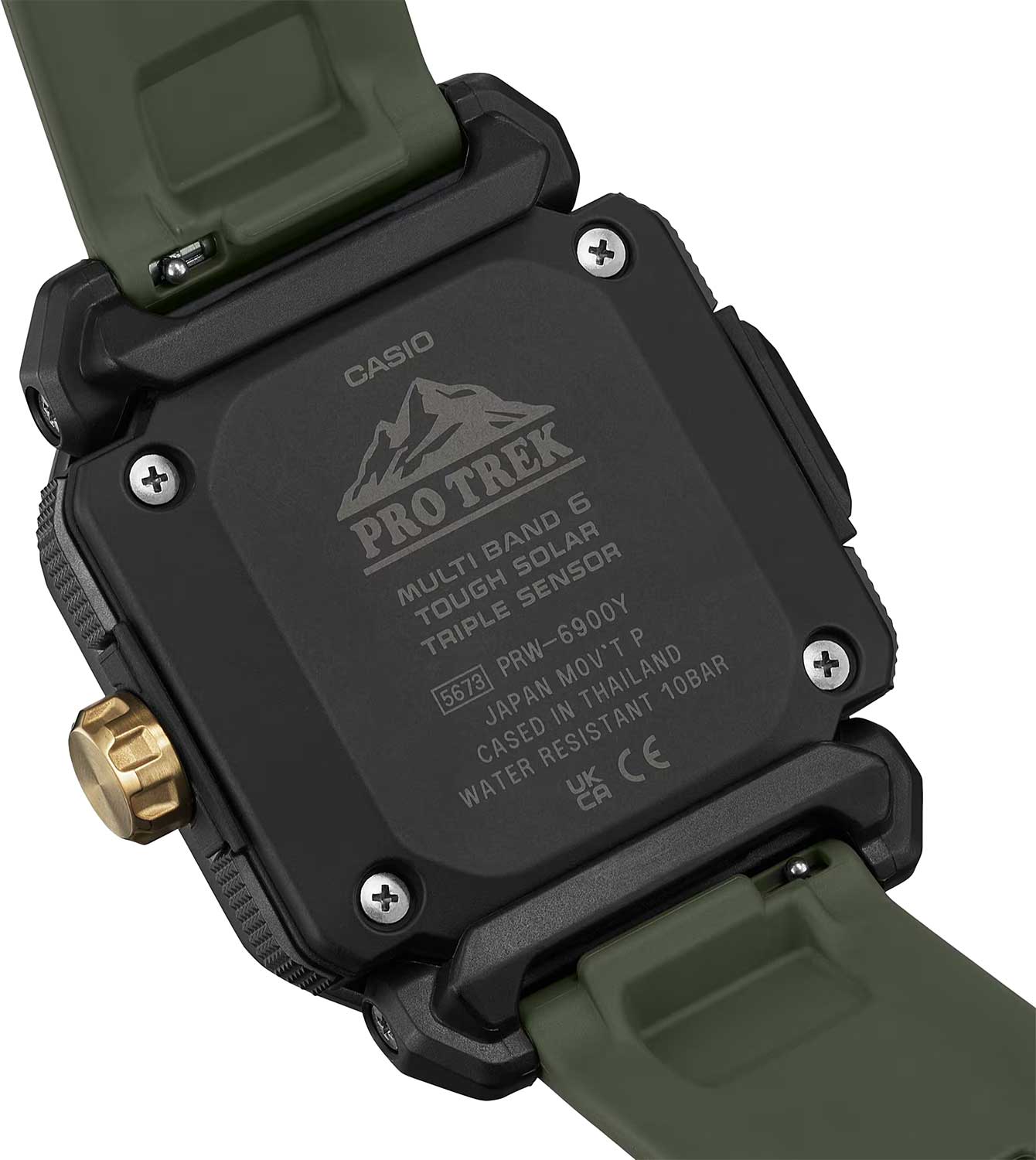 Casio Casio Pro Trek PRW-6900Y-3ER мужские часы зеленый циферблат на запястье