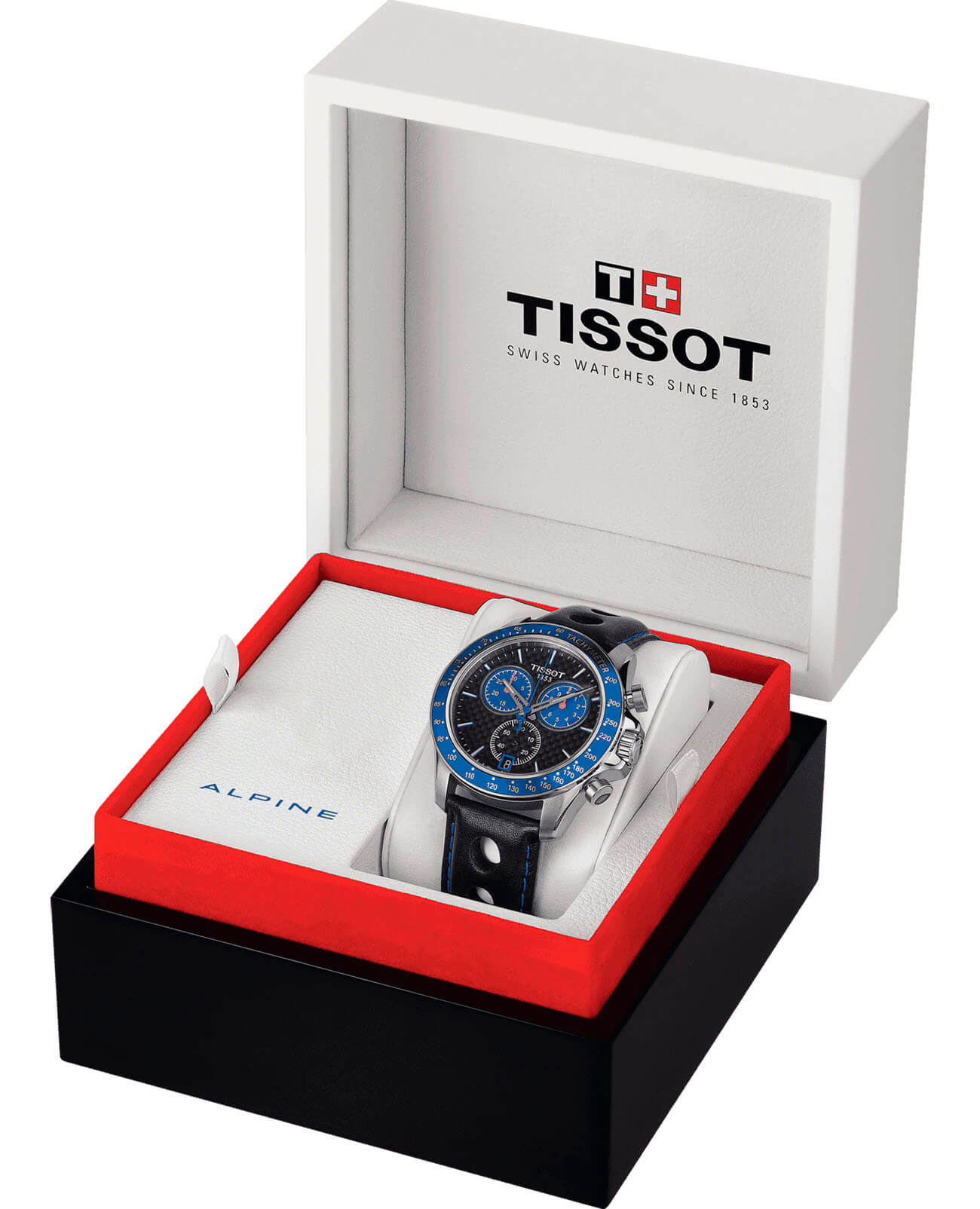 Tissot Tissot V8 Alpine T106.417.16.201.01 мужские часы черный циферблат на запястье