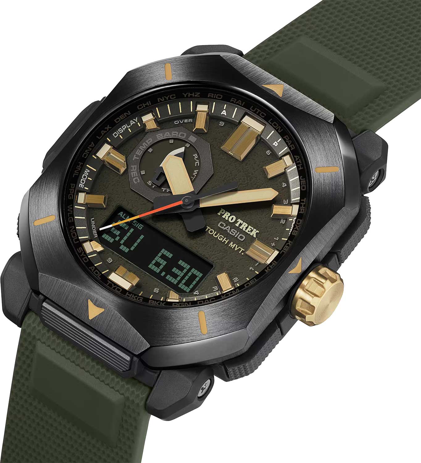 Оригинальные часы Casio Casio Pro Trek PRW-6900Y-3ER кварцевые калибр механизма  общий вид