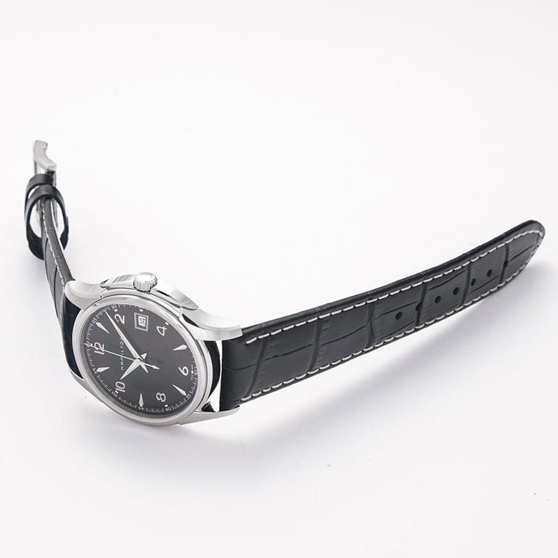 Hamilton Hamilton Jazzmaster Gent Quartz H32411735, jazzmaster швейцария мужские часы на браслете кожаный боковой вид