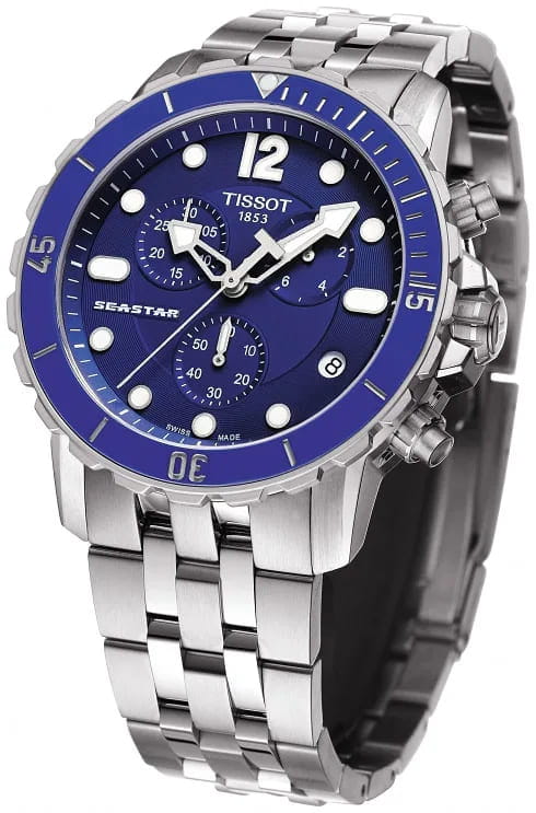 Tissot Tissot Seastar 1000 T066.417.11.047.00, t-sport швейцария мужские часы на браслете нержавеющая сталь боковой вид