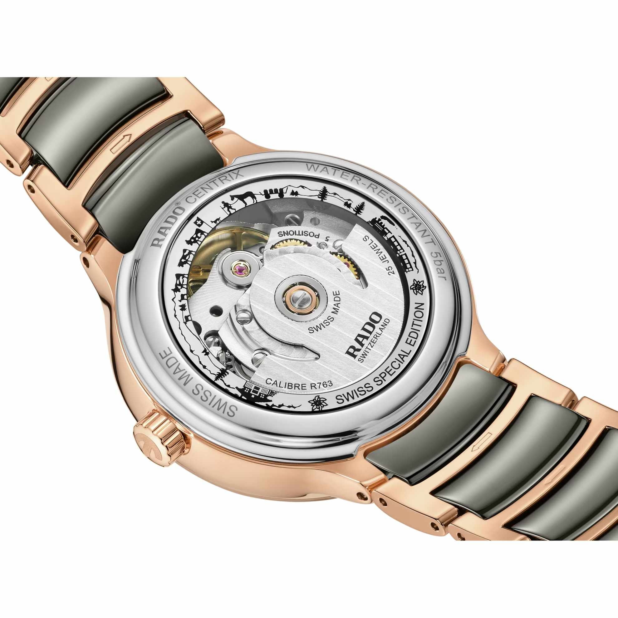 Оригинальные часы Rado Rado Centrix Automatic Swiss Special Edition R30029742 механические калибр механизма r763 общий вид