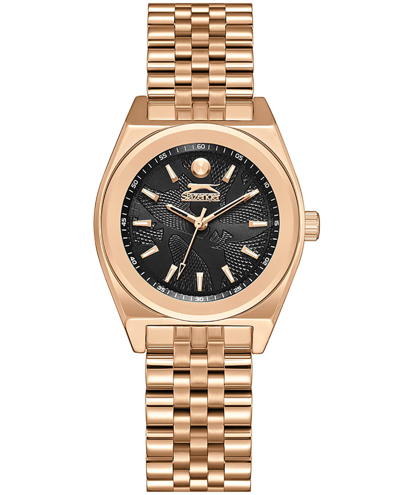 Slazenger Slazenger SL.09.2376.3.04  SL.09.2376.3.04 кварцевые женские часы черный циферблат, браслет суперметалл с ip покрытием — вид спереди